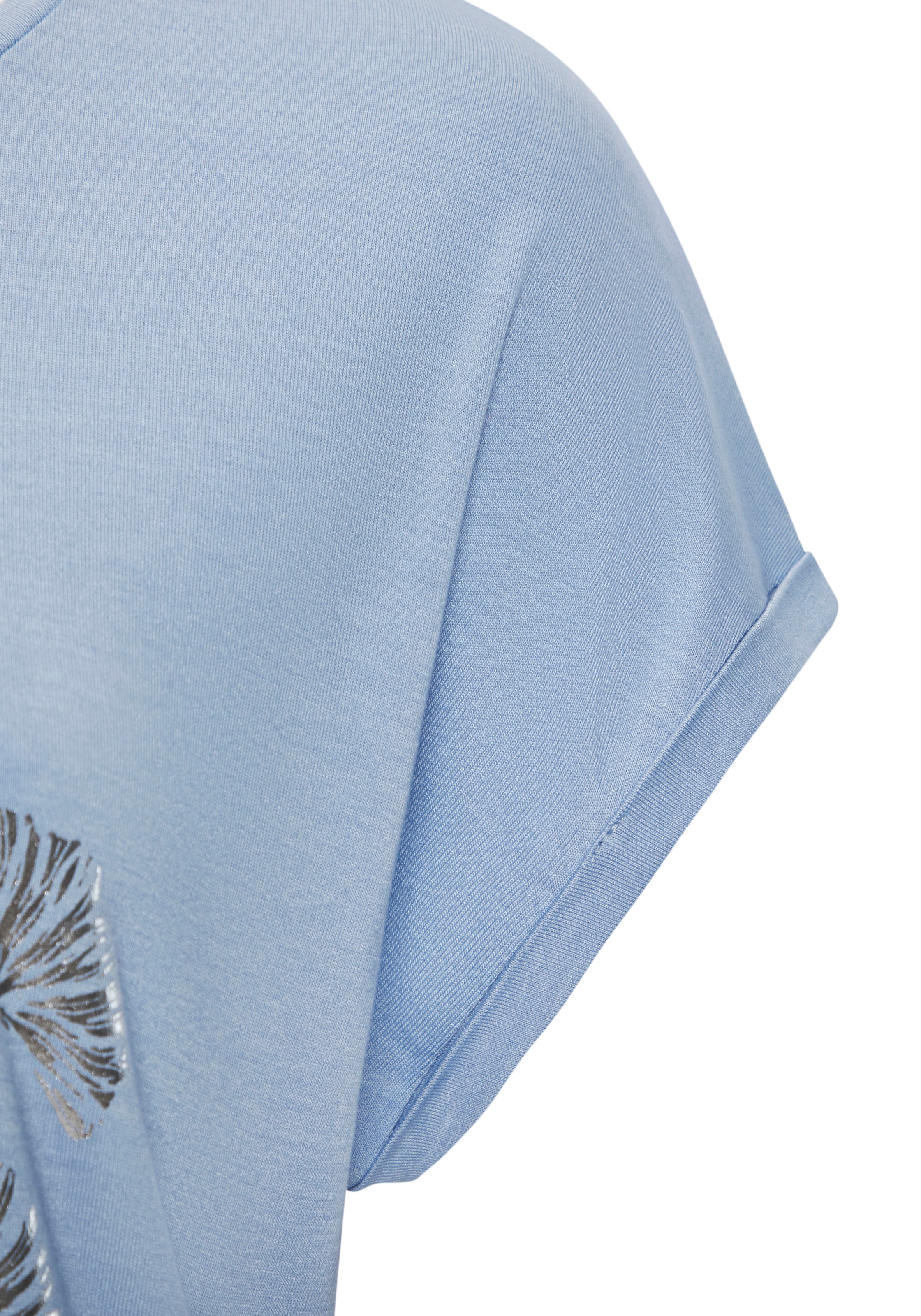 Vivance Kurzarmshirt »mit schimmerndem Blumenprint«, aus elastischer Viskose-Qualität
