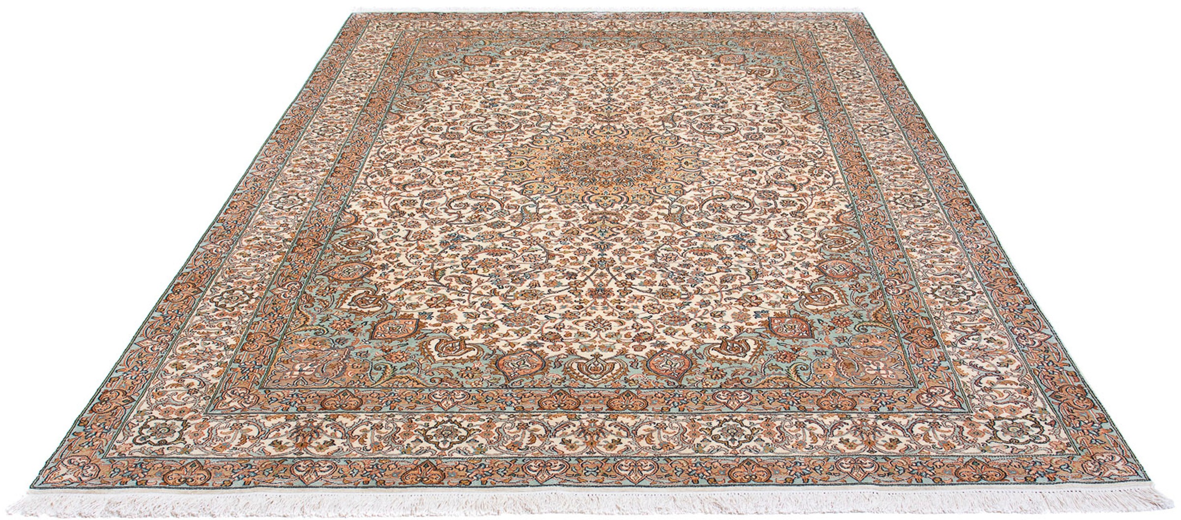 Image of morgenland Orientteppich »Perser - Classic - 277 x 186 cm - beige«, rechteckig, 10 mm Höhe, Wohnzimmer, Handgeknüpft, Einzelstück mit Zertifikat bei Ackermann Versand Schweiz