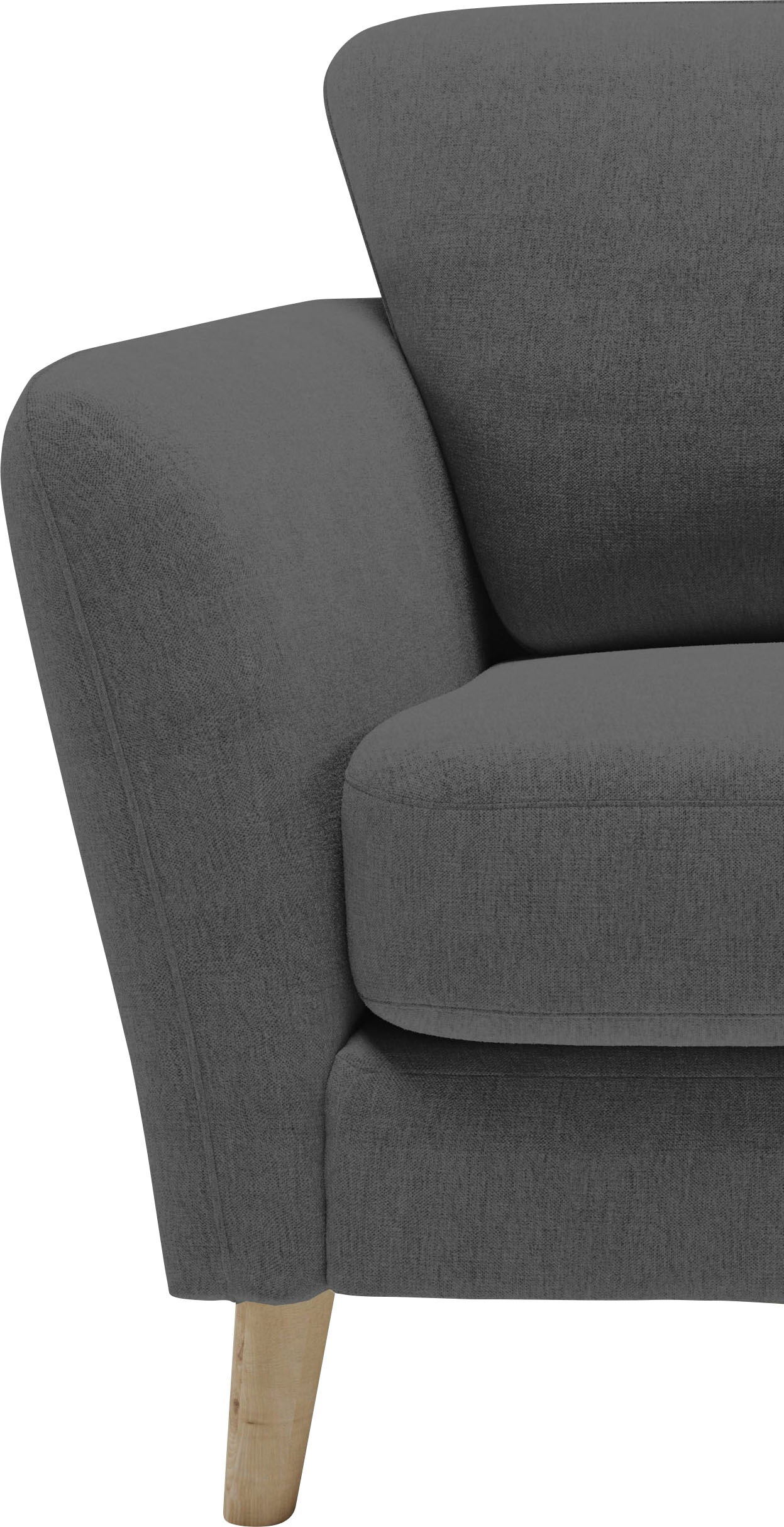 Home affaire 2-Sitzer »MARSEILLE Kompaktsofa 170 cm, Cord, Flachgewebe, Struktur, Webstoff«, Massivholzbeine Eiche, Landhausstil, Wellenunterfederung