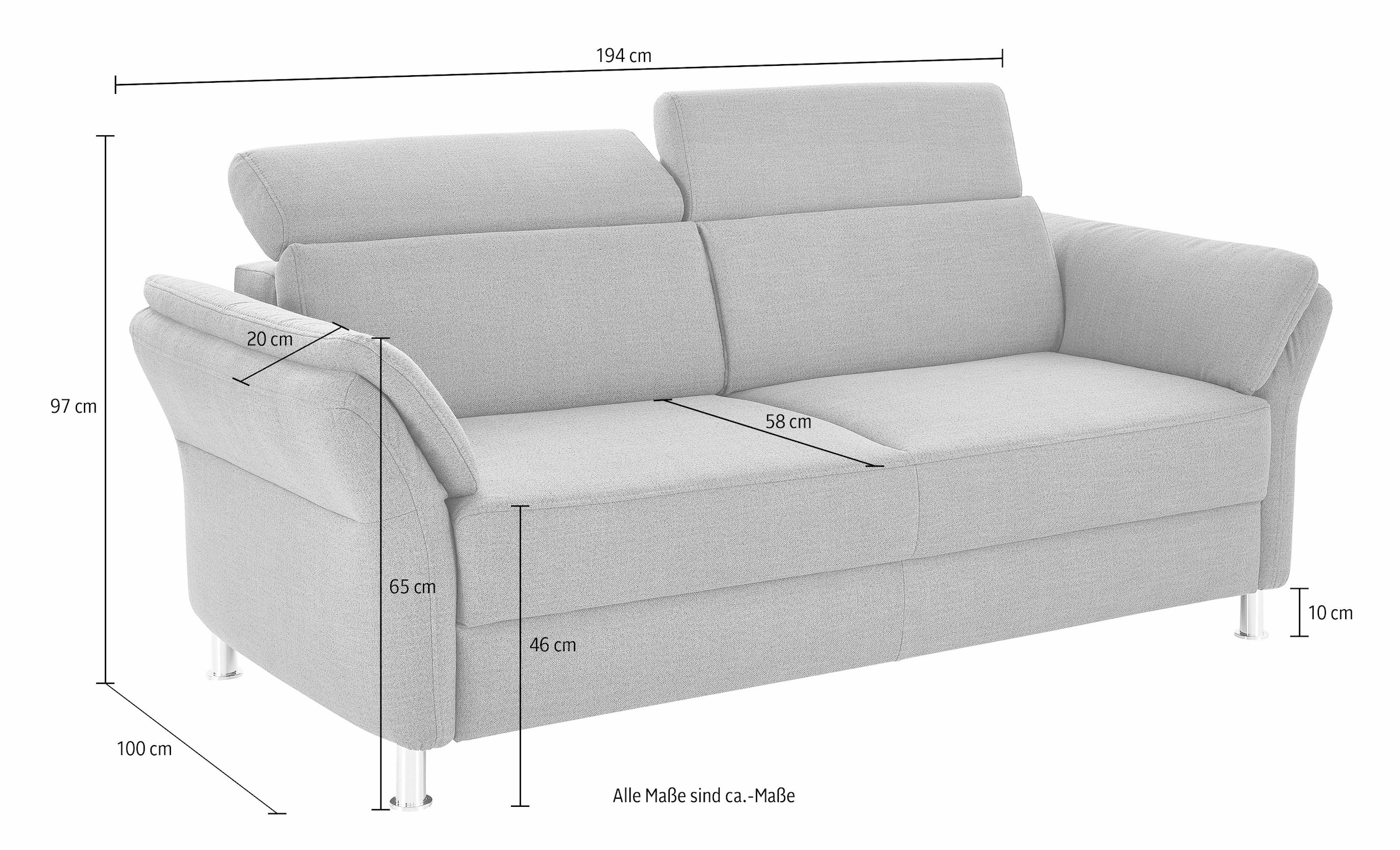 sit&more 3-Sitzer »Avignon« inklusive Kopfteilverstellung