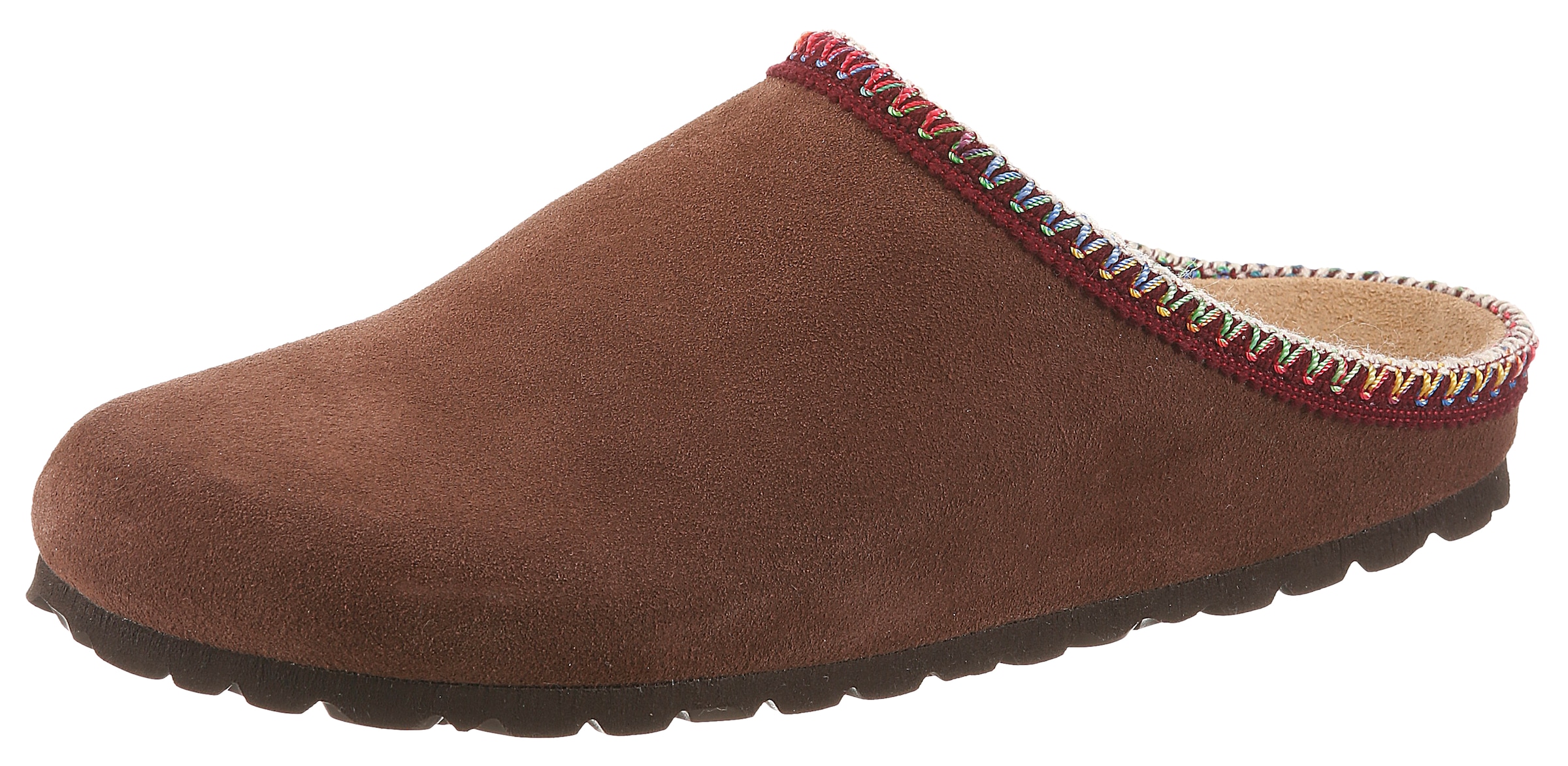 Aniston SHOES Sabot  chausson à enfiler, chausson d'intérieur avec surpiqûre colorée - NOUVELLE COLLECTION