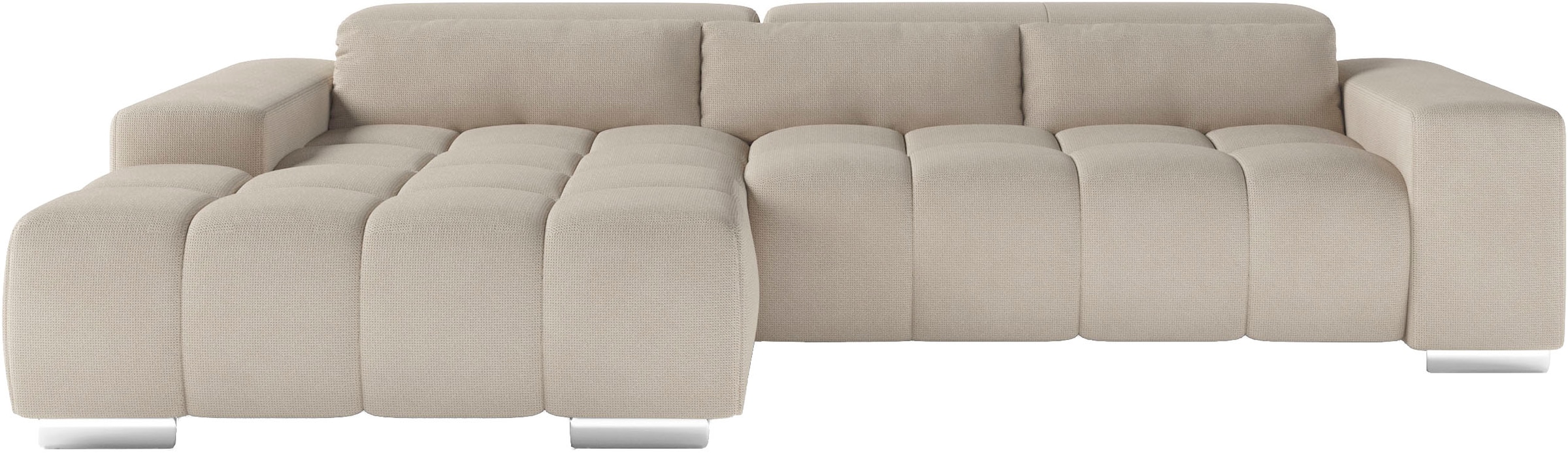 Image of COTTA Ecksofa "Orion L-Form" mit 2x Kopfteilverstellung & 3 Nierenkissen