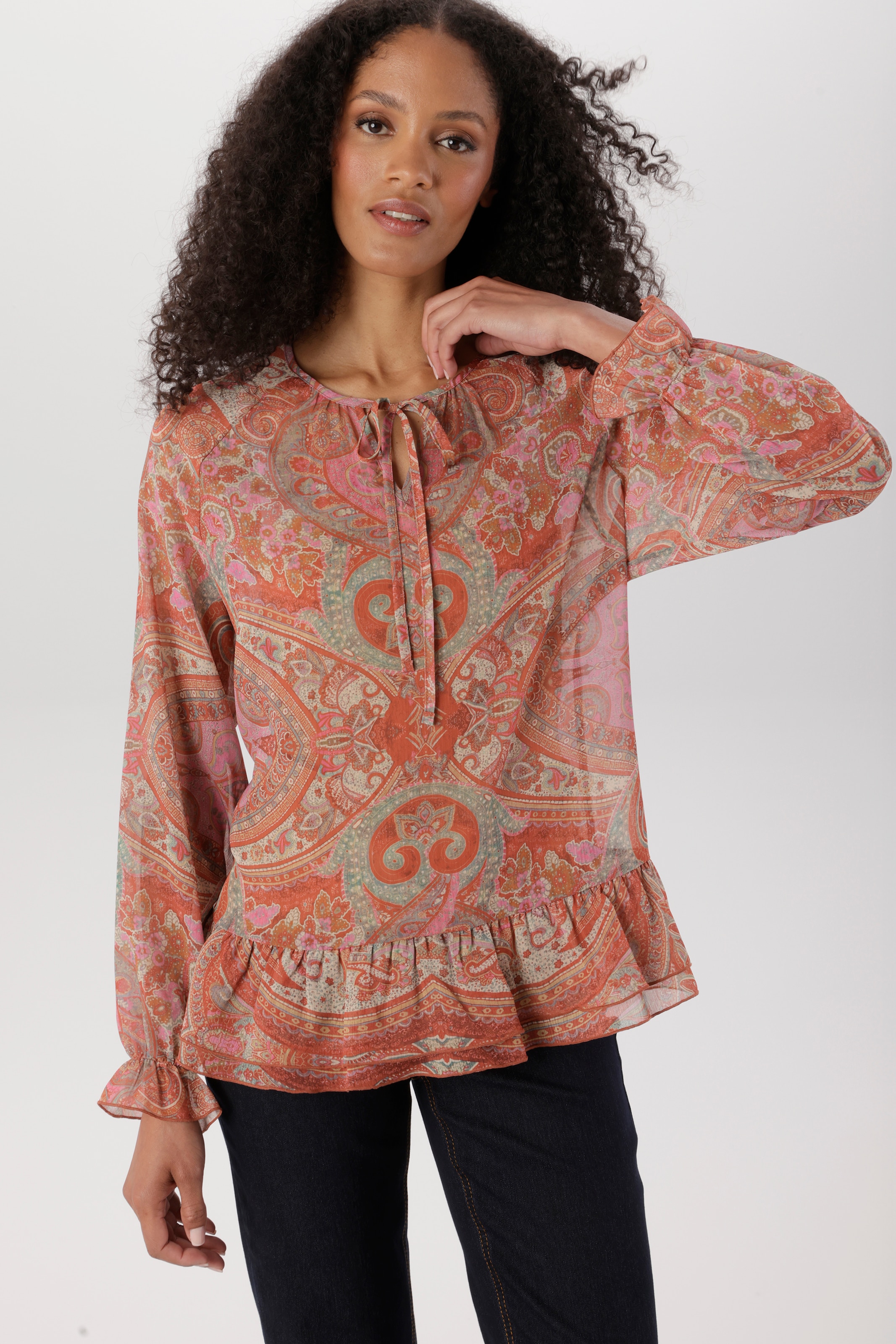 Image of Aniston SELECTED Schlupfbluse aus leicht transparentem Chiffon - NEUE KOLLEKTION