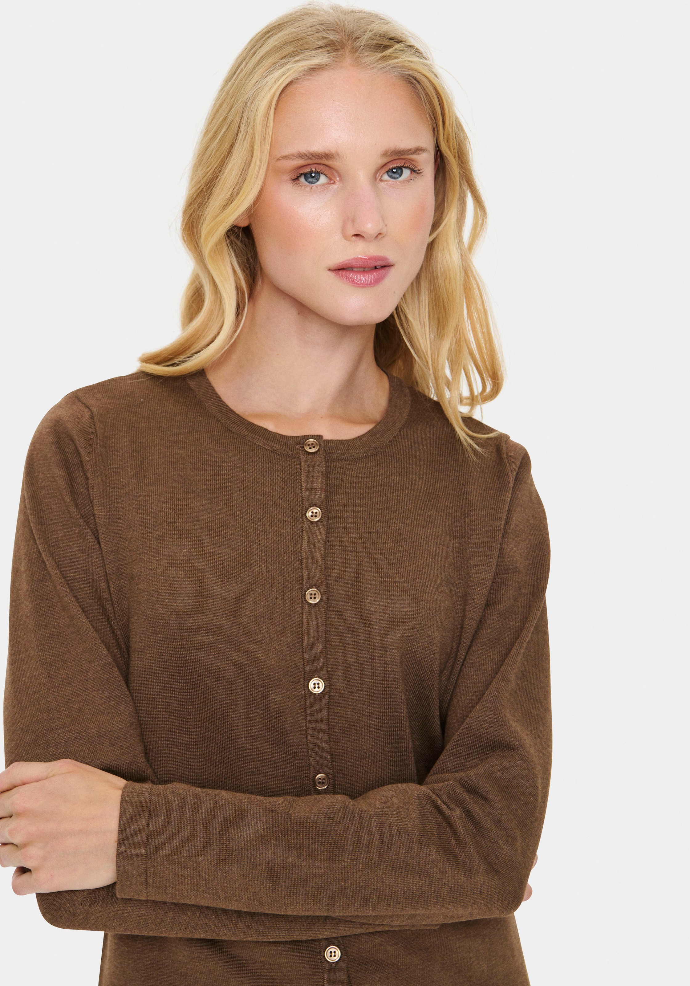 Saint Tropez Strickjacke »A8661, MilaSZ R-Neck Cardigan«