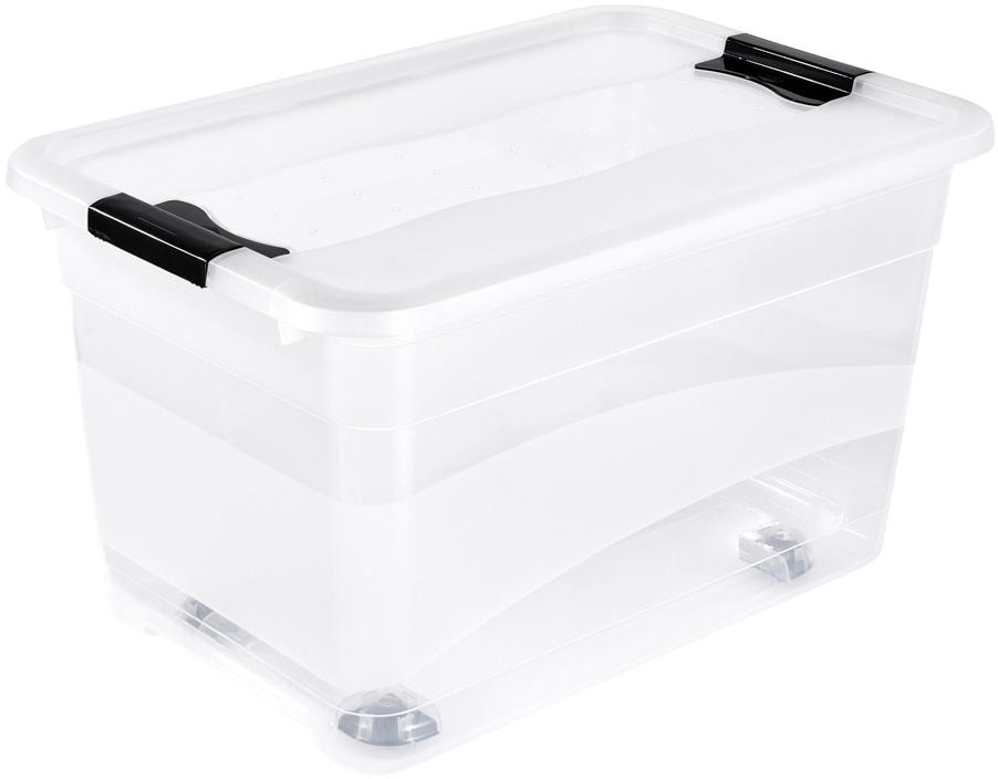 Image of keeeper Organizer "konrad" Aufbewahrungsbox, 52 L, mit Rollen, Deckel, Schiebeverschluss
