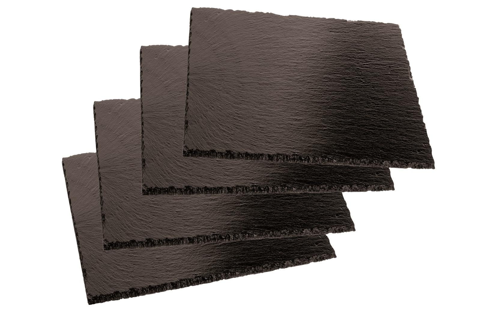 Image of Servierplatte "Paderno 4 Stück, Grau/Schwarz"