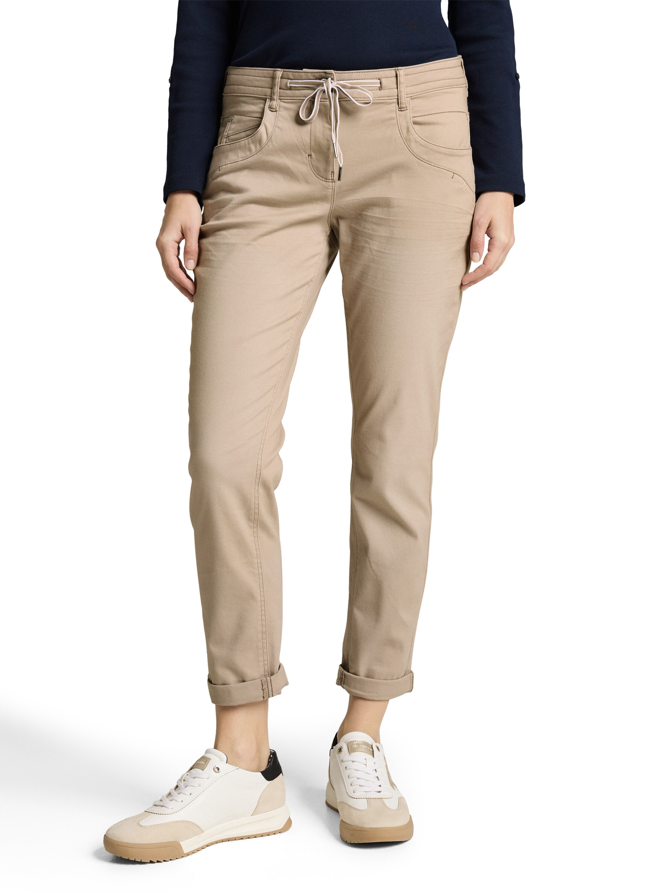 TOM TAILOR 7/8-Hose »Tapered«  mit Bindeband am Bündchen