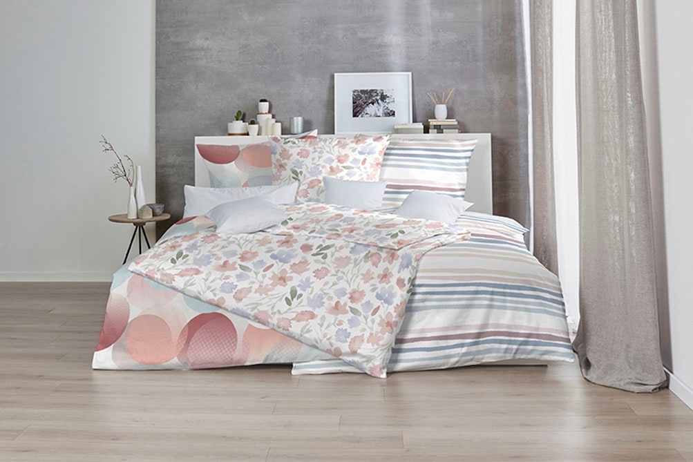 Primera Linge de lit »Perkal-Bettwäsche Zeitreise« 2 cuis avec des cercles