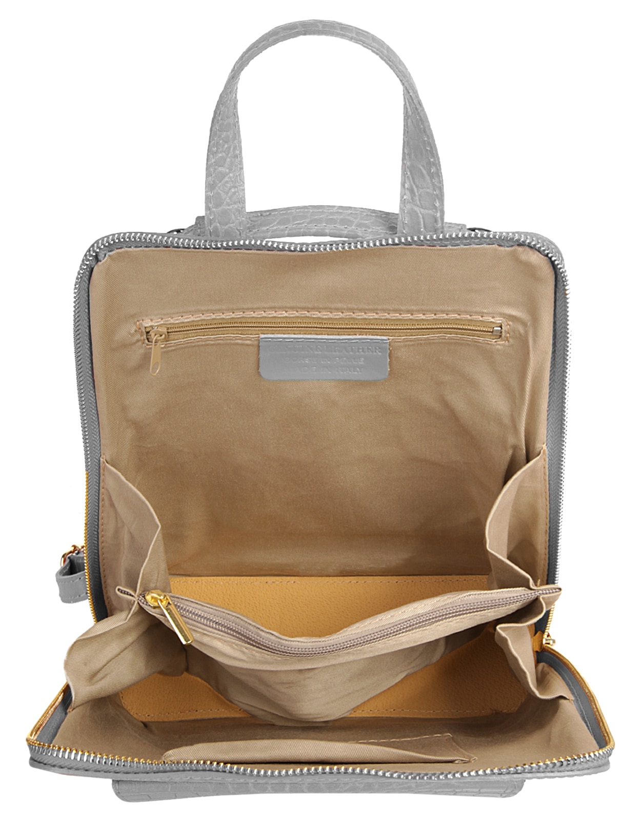 Cluty Cityrucksack, echt Leder, Made in Italy
