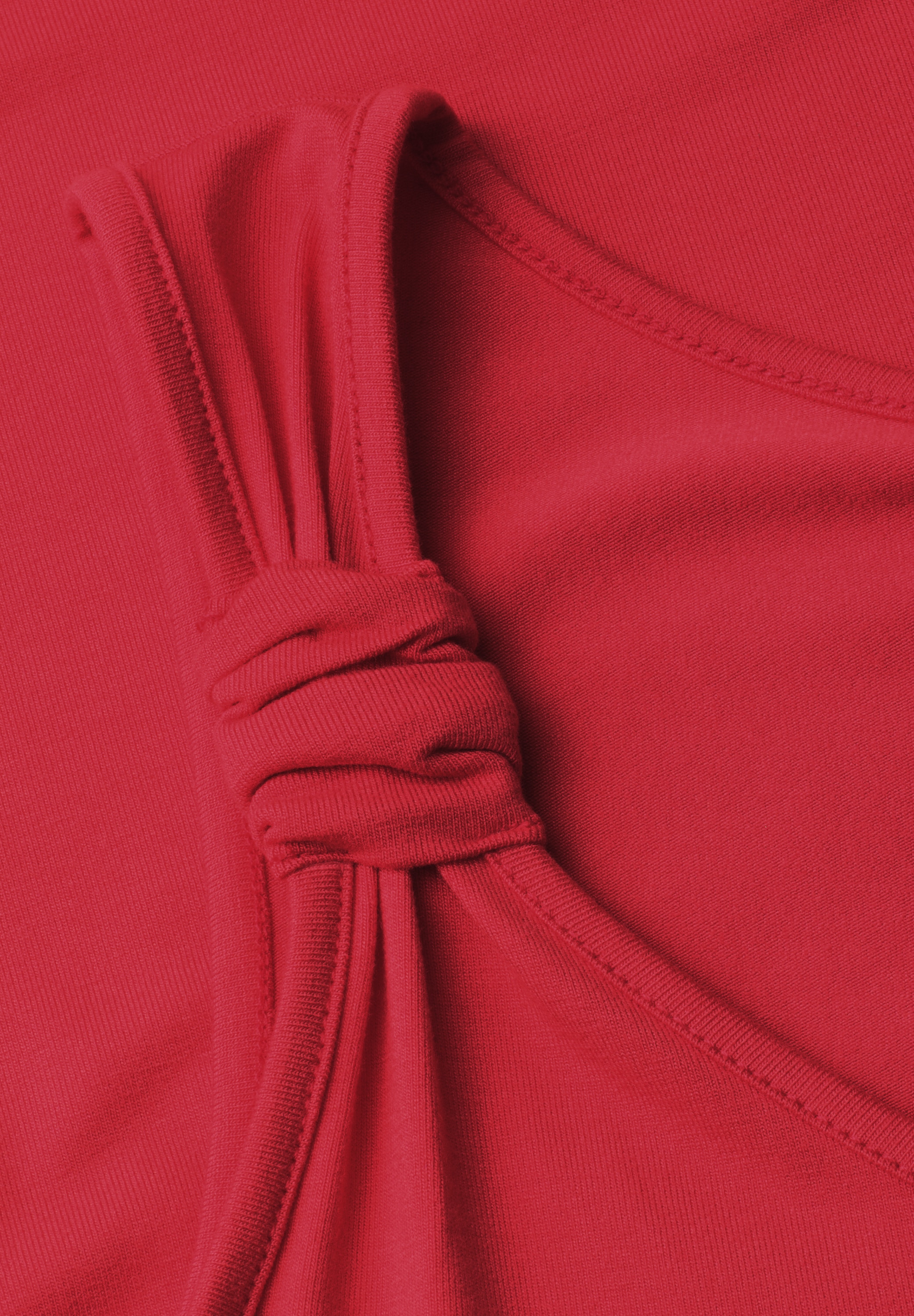 STREET ONE Haut de chemise Sommertop mit V-Neck und Knotendetail