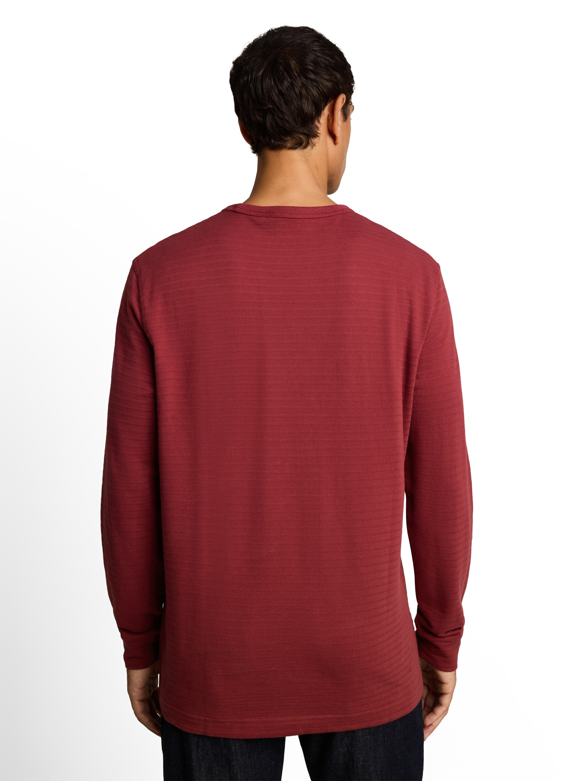 TOM TAILOR T-shirt à manches longues Col rond / avec fines rayures