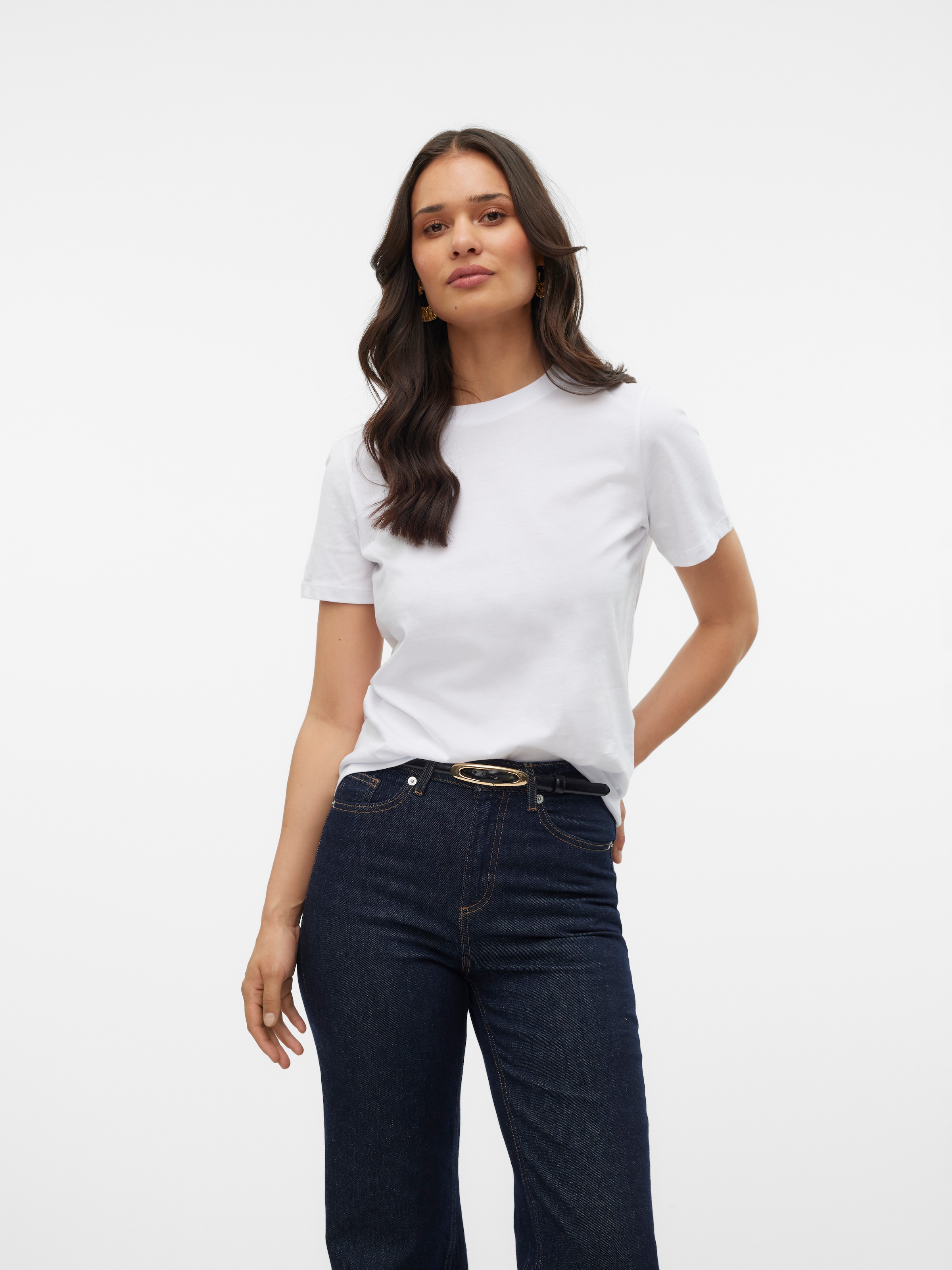 Image of Vero Moda Kurzarmshirt "VMPAULINA SS T-SHIRT GA JRS NOOS" Baumwolle, regular fit