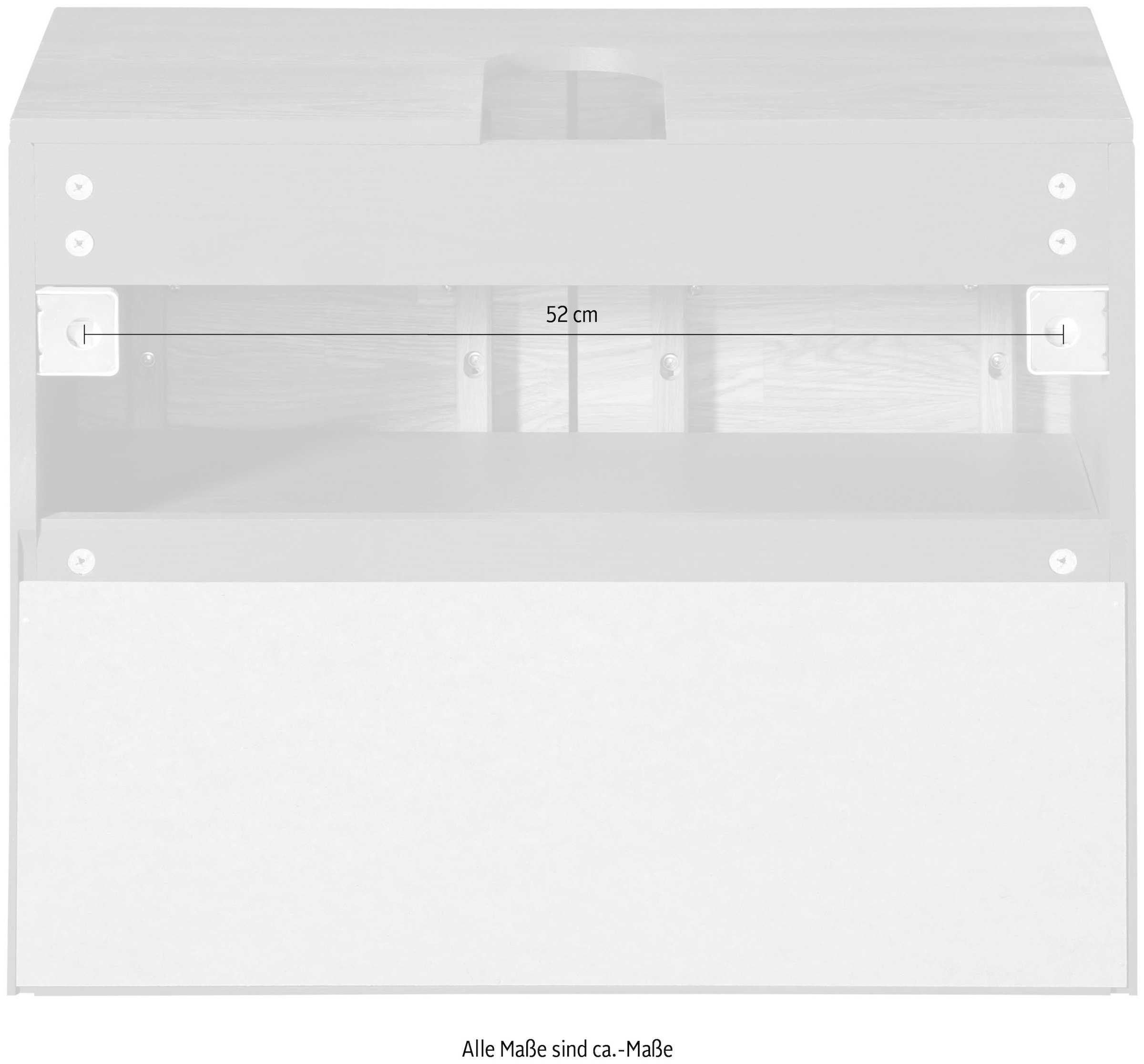 welltime Waschbeckenunterschrank »Lund«, Breite 60 cm, Premium Badmöbel,  Massivholz versandkostenfrei auf