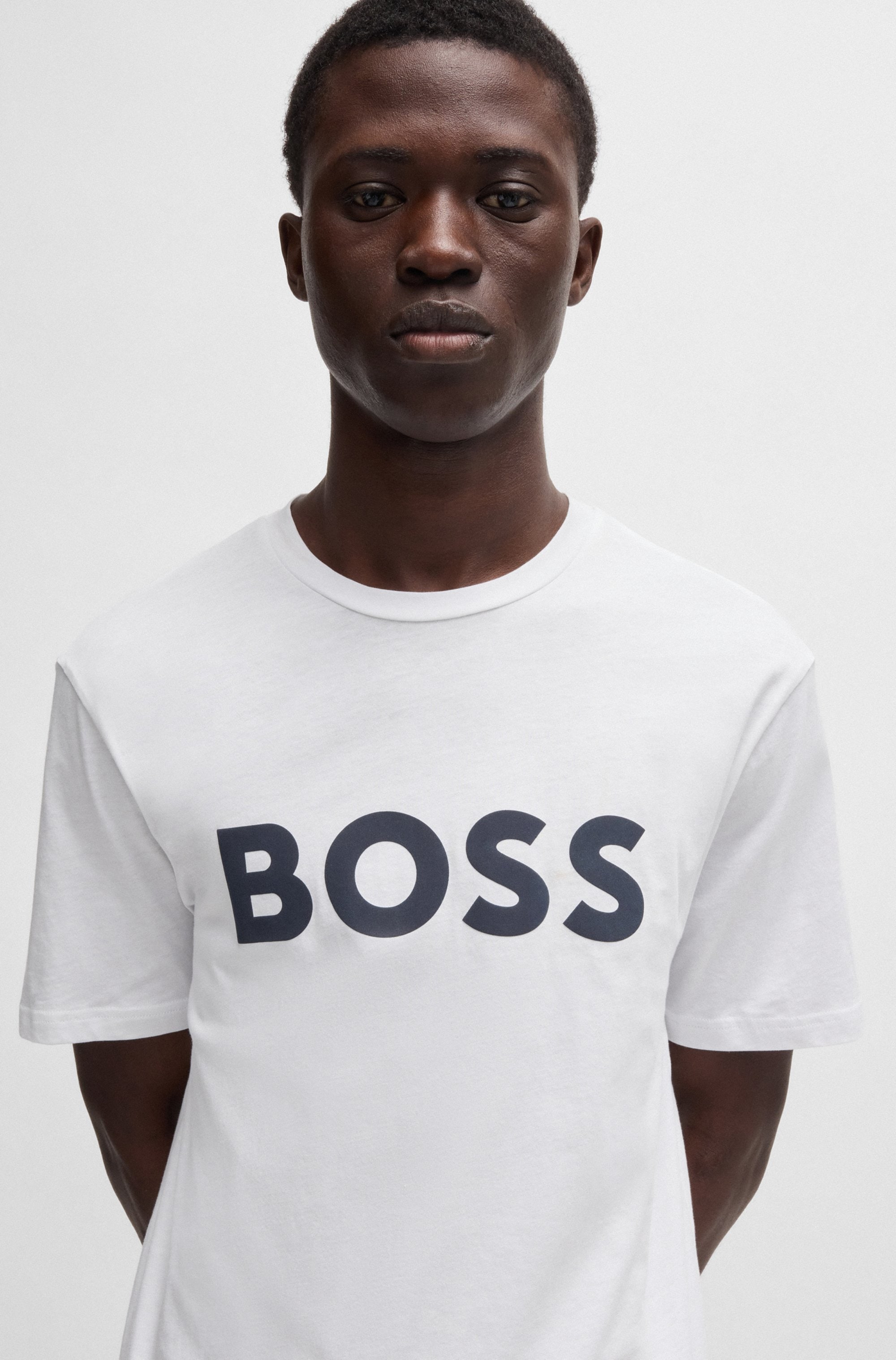 BOSS ORANGE T-Shirt »Thinking«, mit grossem BOSS Druck auf der Brust