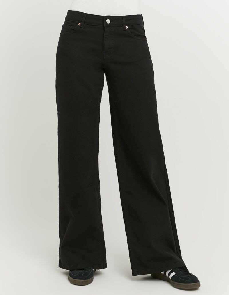 Image of Tally Weijl High-waist-Jeans "SPACOWACKIE5" Baumwollmischung, High-Waist mit weitem Beinverlauf