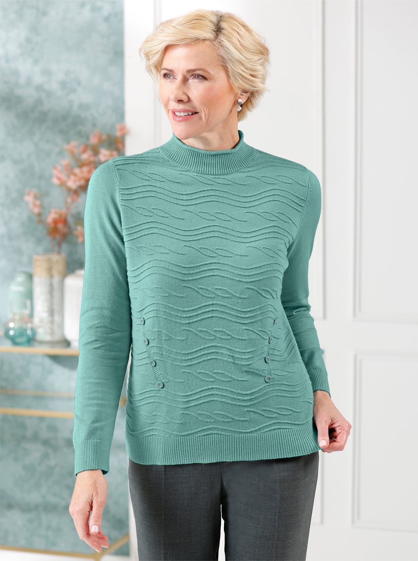 Classic Stehkragenpullover "Pullover"