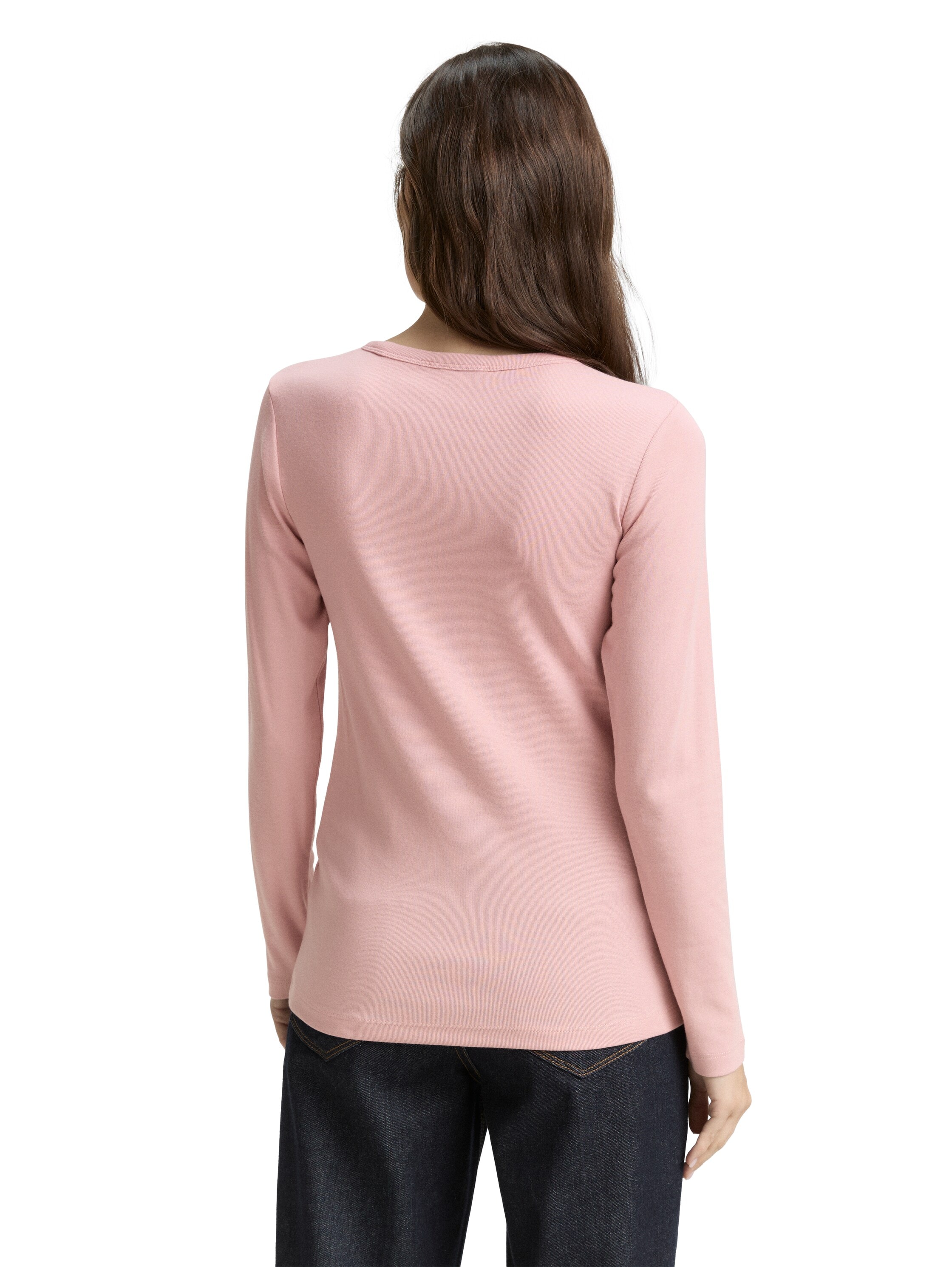 TOM TAILOR Langarmshirt, mit Rundhalsausschnitt und Stretch
