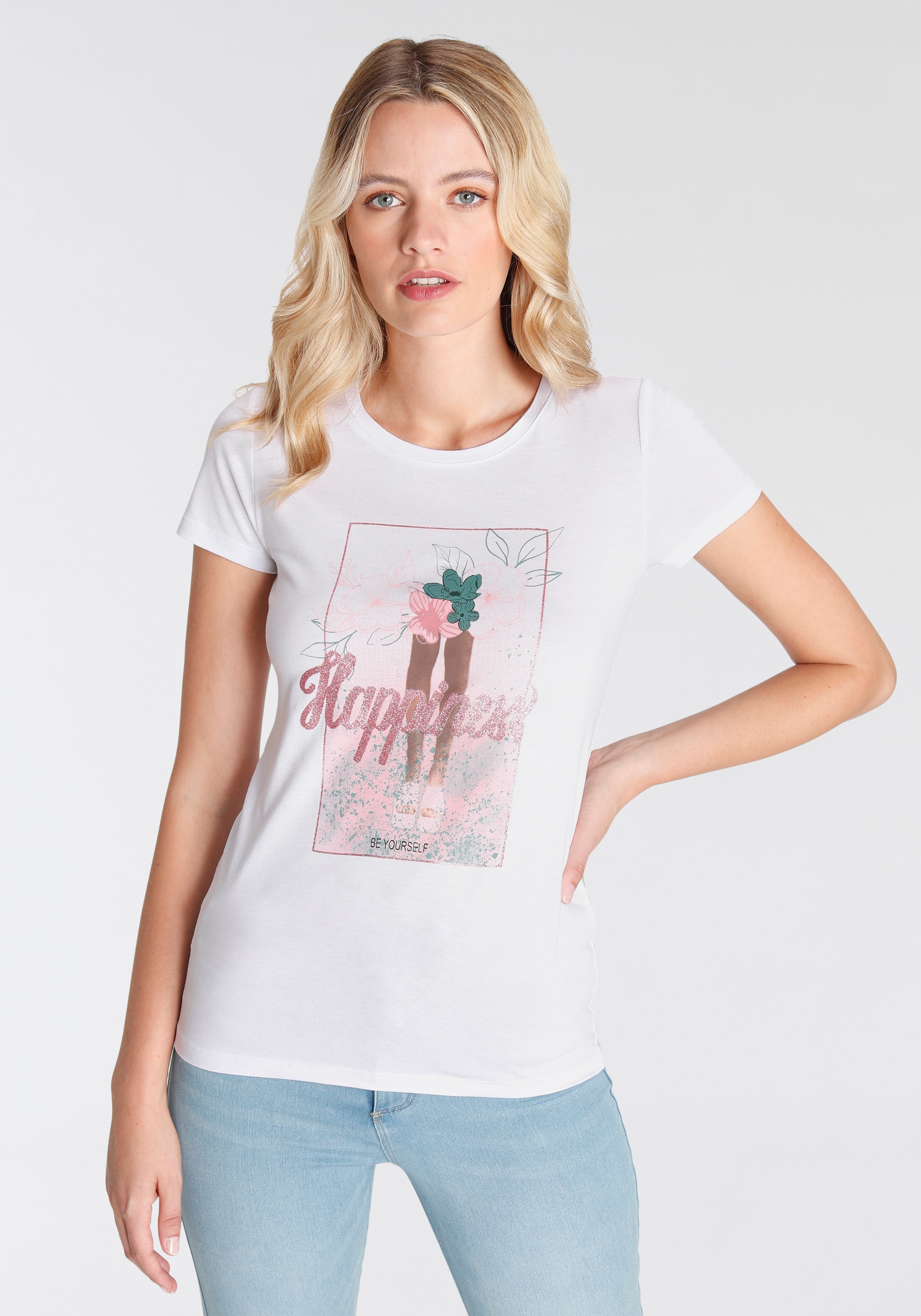 Image of Laura Scott Kurzarmshirt, mit Frontprint bei Ackermann Versand Schweiz