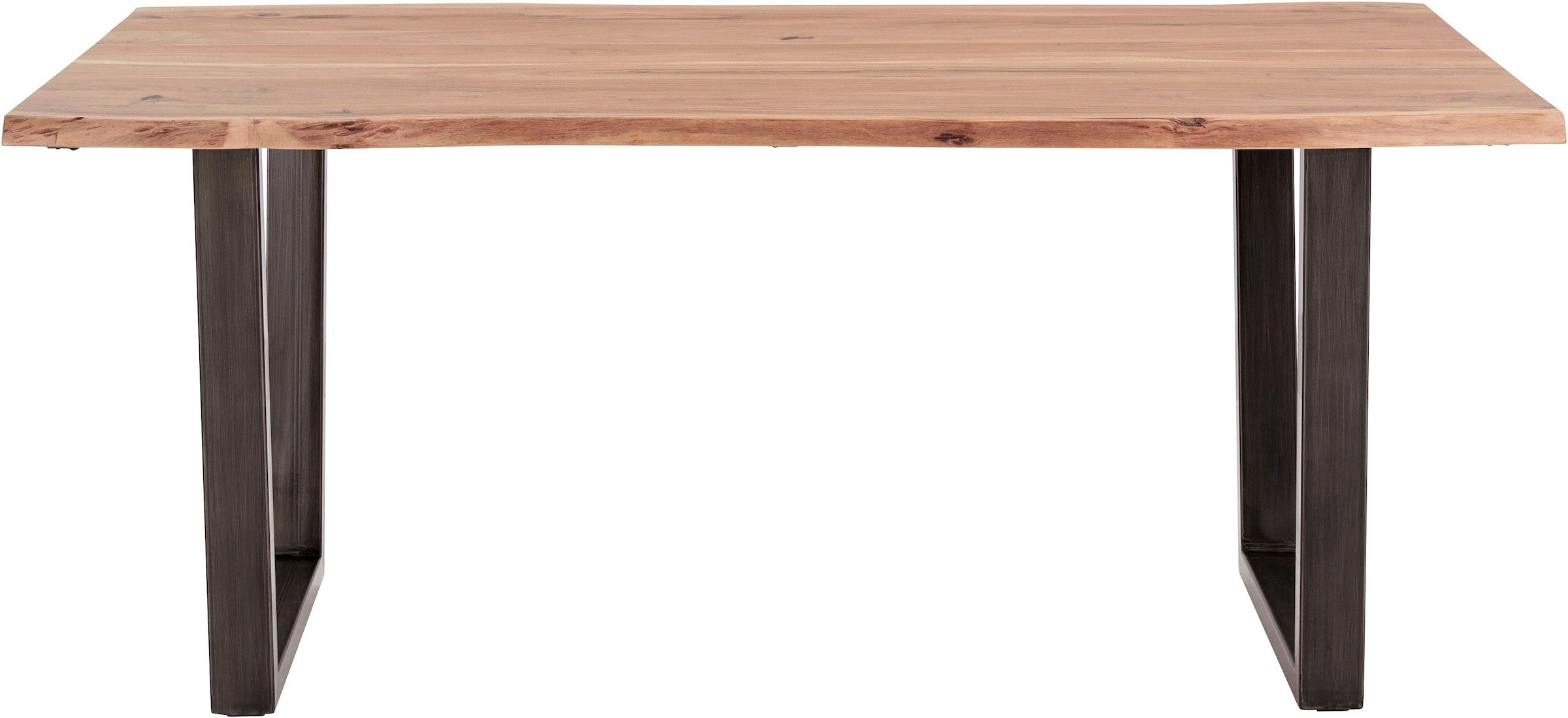 MCA living Table de salle à manger »Calabria« bois massif avec bord naturel