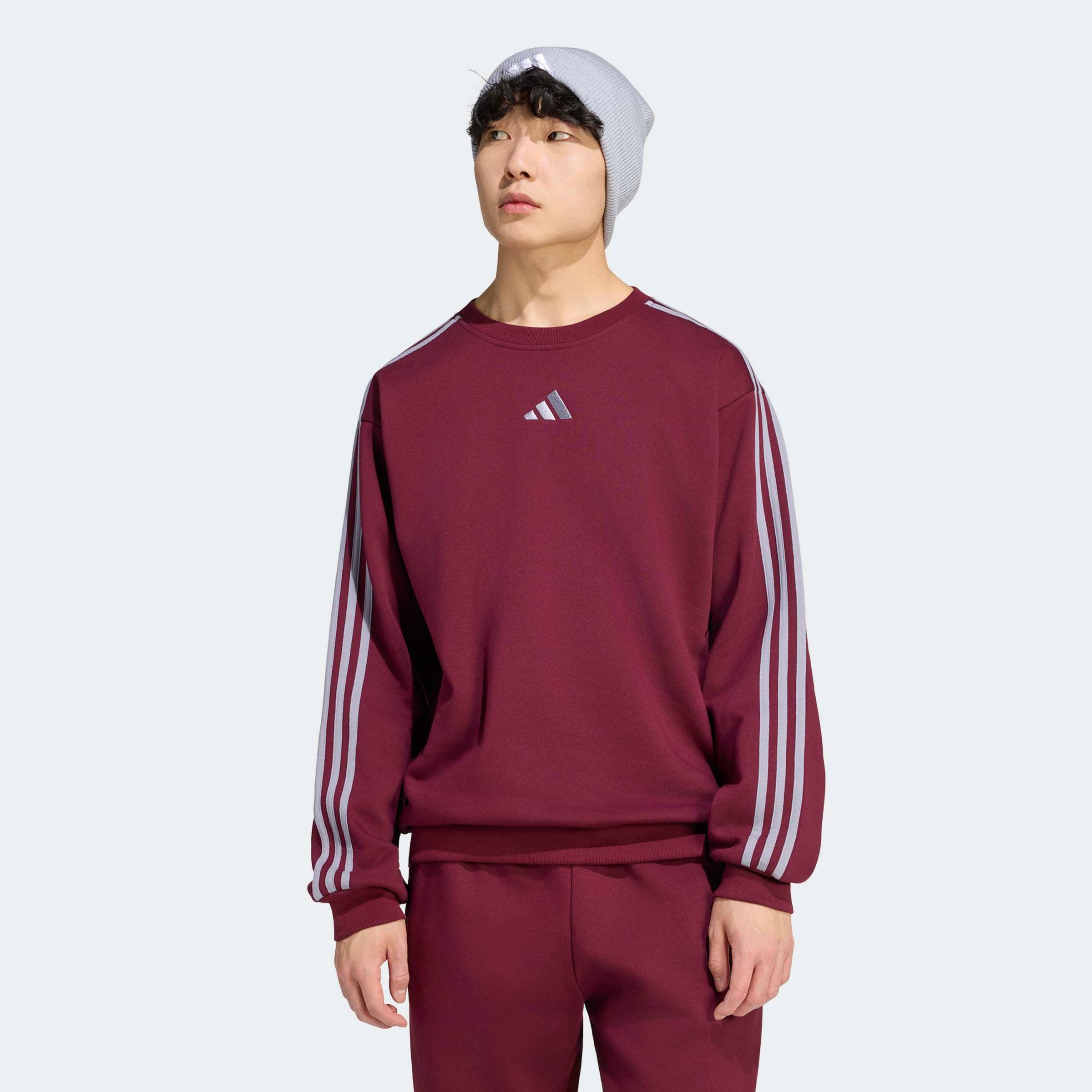 Image of adidas Sportswear Sweatshirt "ESSENTIALS 3-STREIFEN, FLEECE"