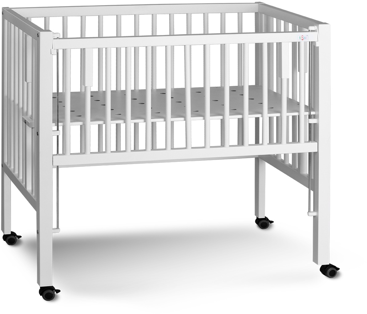 Image of tiSsi® Beistellbett »MAXI Boxspring, weiss«, inklusive Matratze; Made in Europe, stufenlose Höhenverstellung, 4 Rollen mit Feststellbremse bei Ackermann Versand Schweiz