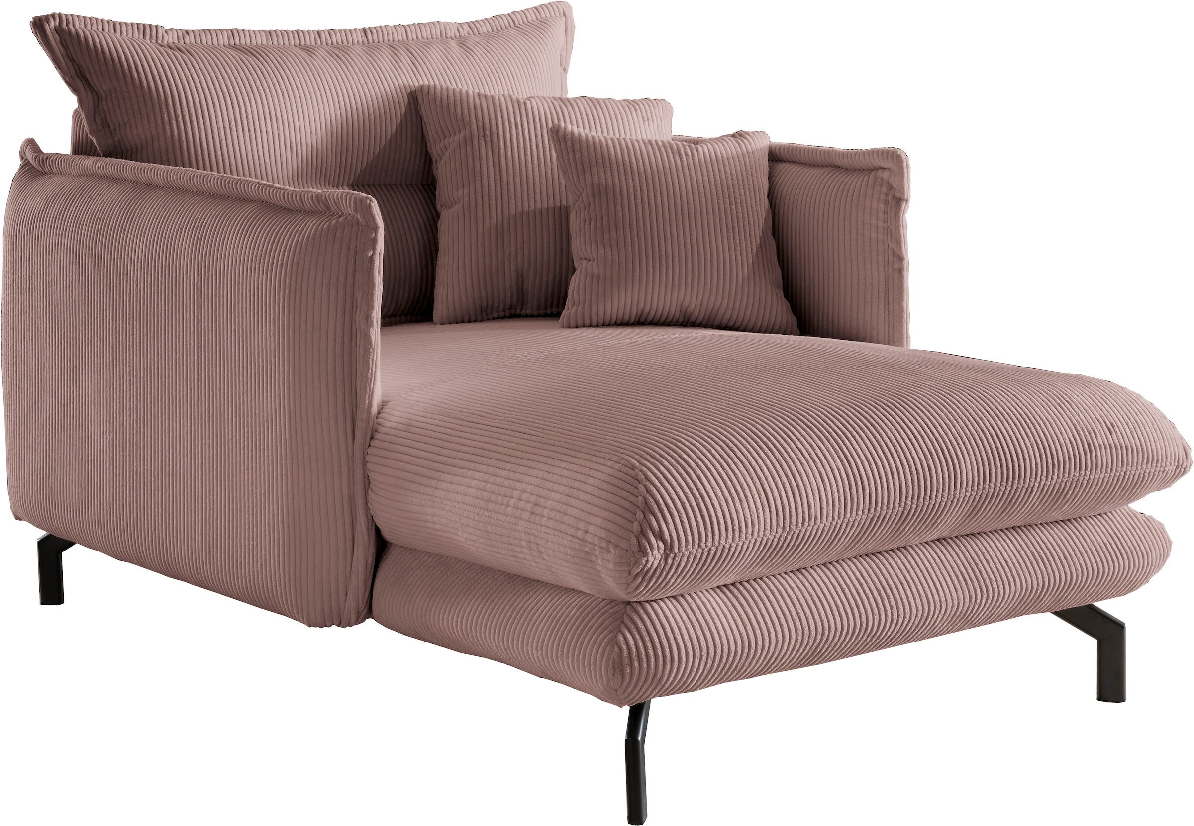 Home affaire Relaxsessel »Lazio modern und bequem, schmale Armlehnen, tolle Detailverarbeitung« zwei verschiedene Fussfarben wählbar