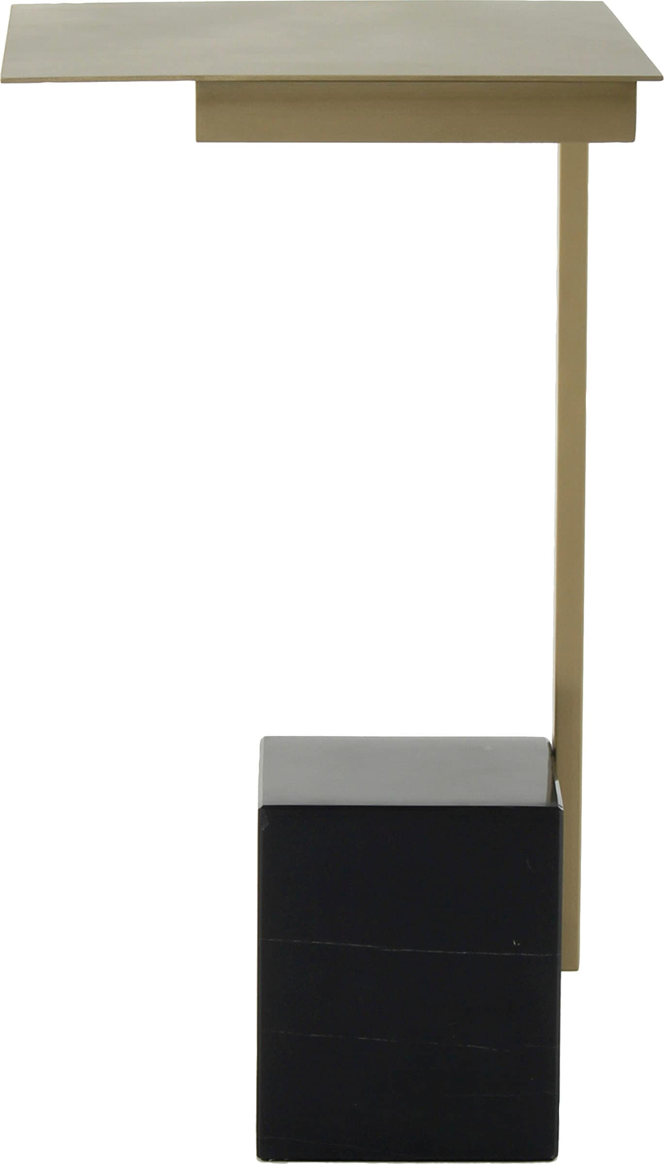 Kayoom Beistelltisch »Rocio 225, Passender Marmorfuss in kantigem Design«, (1 St.), Eckiger Marmorfuss, eckige Ablagefläche und Gestell aus Edelstahl