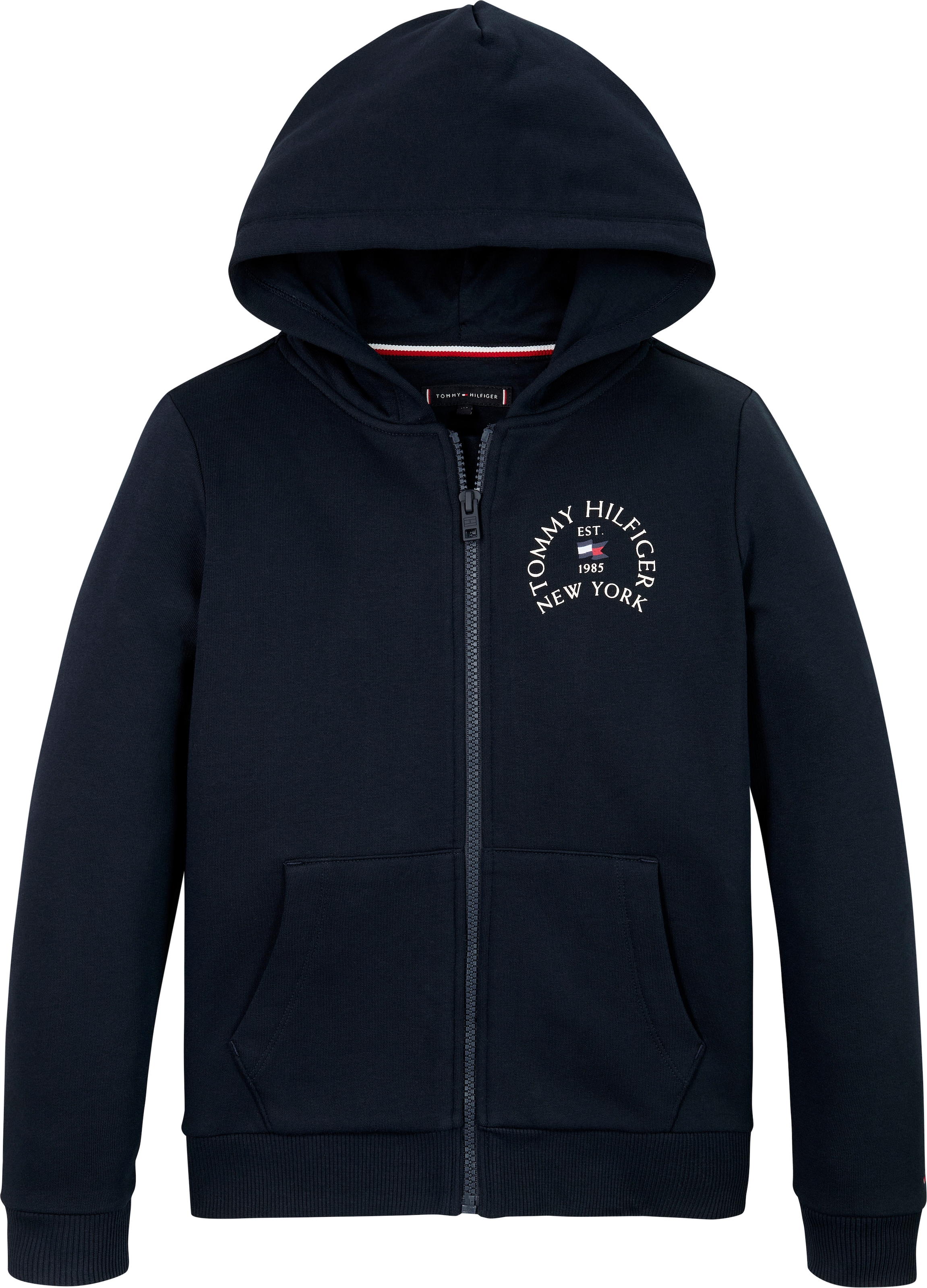 Tommy Hilfiger Sweatjacke »NAUTICAL ARCH FLEECE REG ZIPUP«, mit Logo auf der Brust