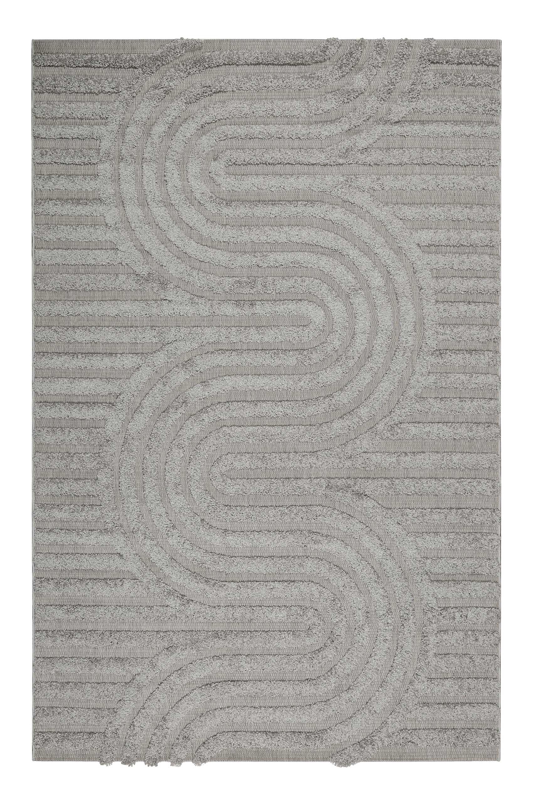 Esprit Outdoorteppich »Miles,  ESP-54231«, rechteckig, 2 mm Höhe, Hoch-Tief-Effekt, grafisches Design, uni, modern, robust, Terrasse