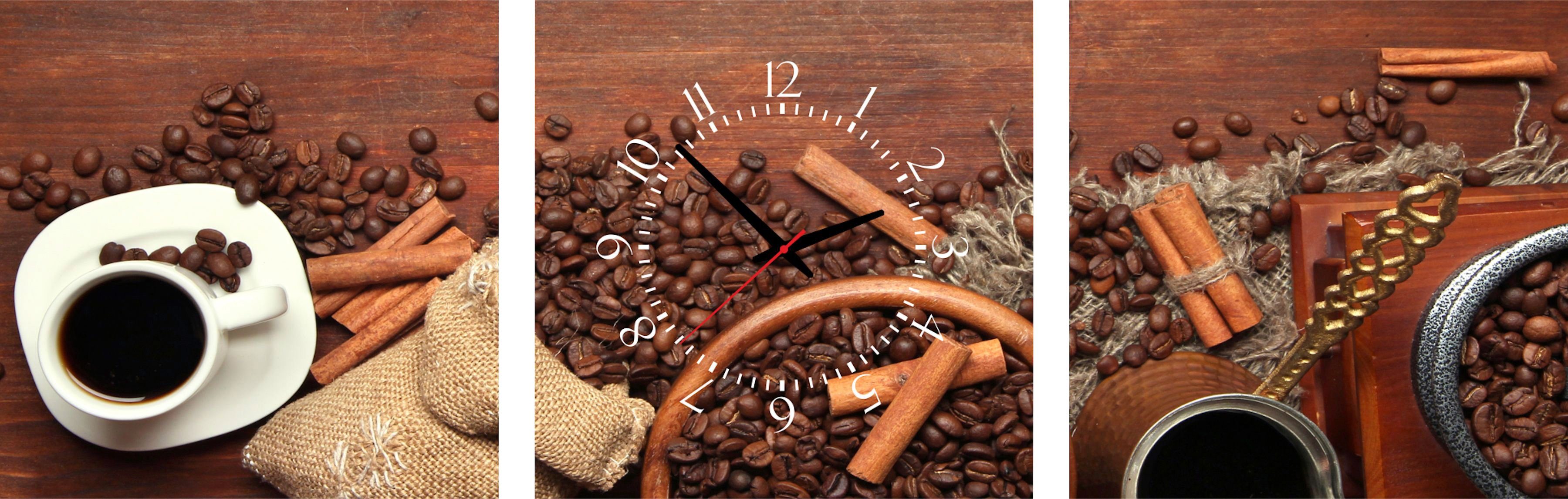 Image of Conni Oberkircher´s Bild mit Uhr »Black Gold - Kaffee«, Kaffee, (Set), mit dekorativer Uhr, Kaffeebohnen, Küche bei Ackermann Versand Schweiz
