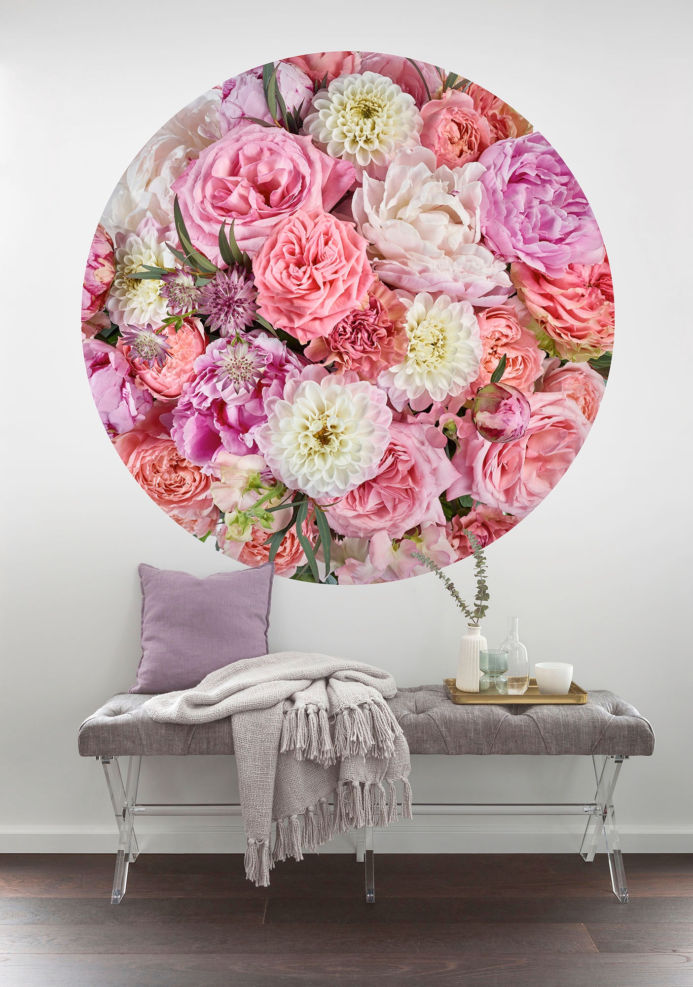 Komar Fototapete »Vlies selbstklebend - Beautiful Blossoms - Grösse 125 x 125 cm«, bedruckt, Wohnzimmer, Schlafzimmer