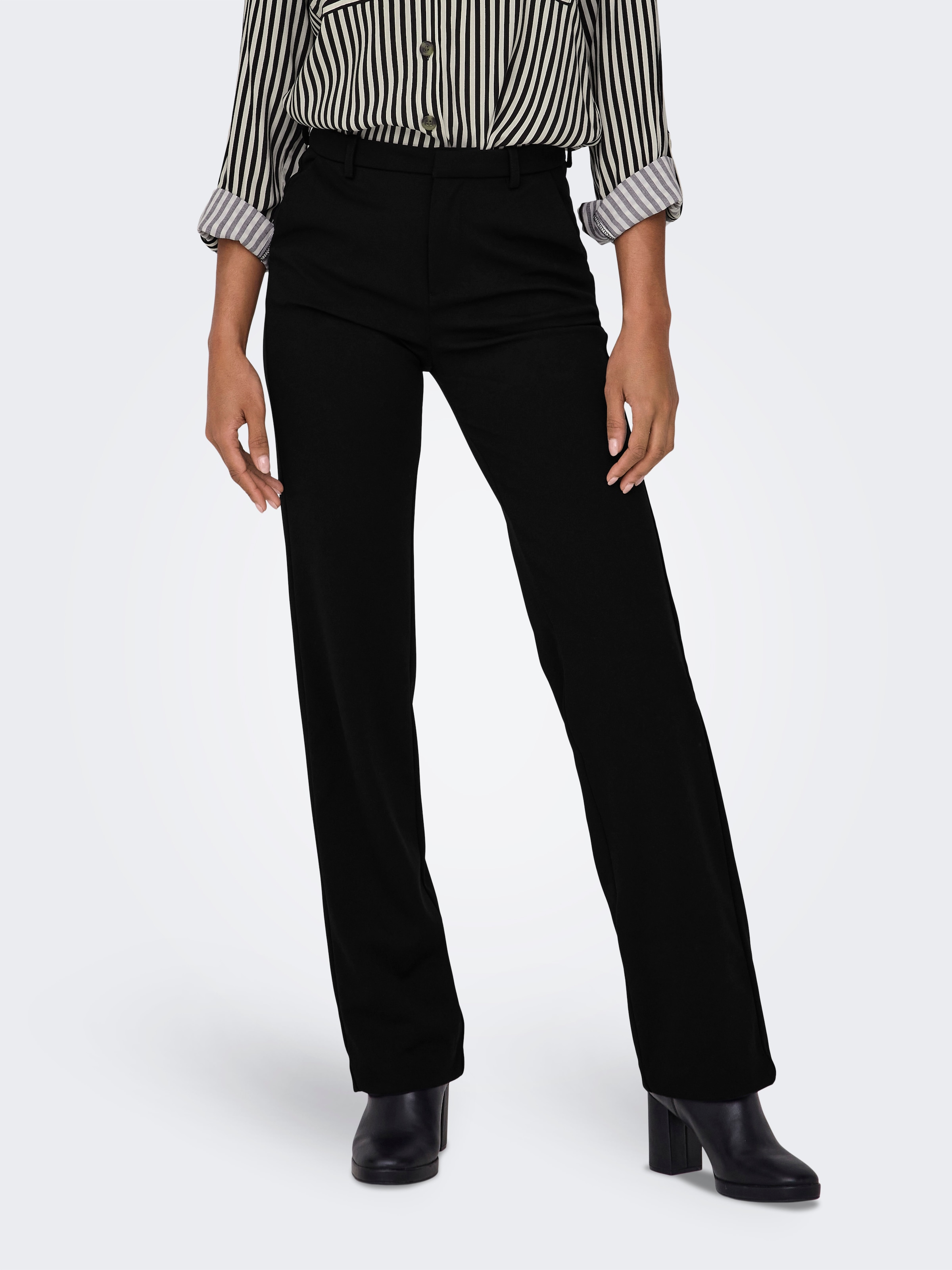 Image of ONLY Anzughose "ONLRAFFY – Hose mit geradem Bein und Stretchkomfort" Materialmix