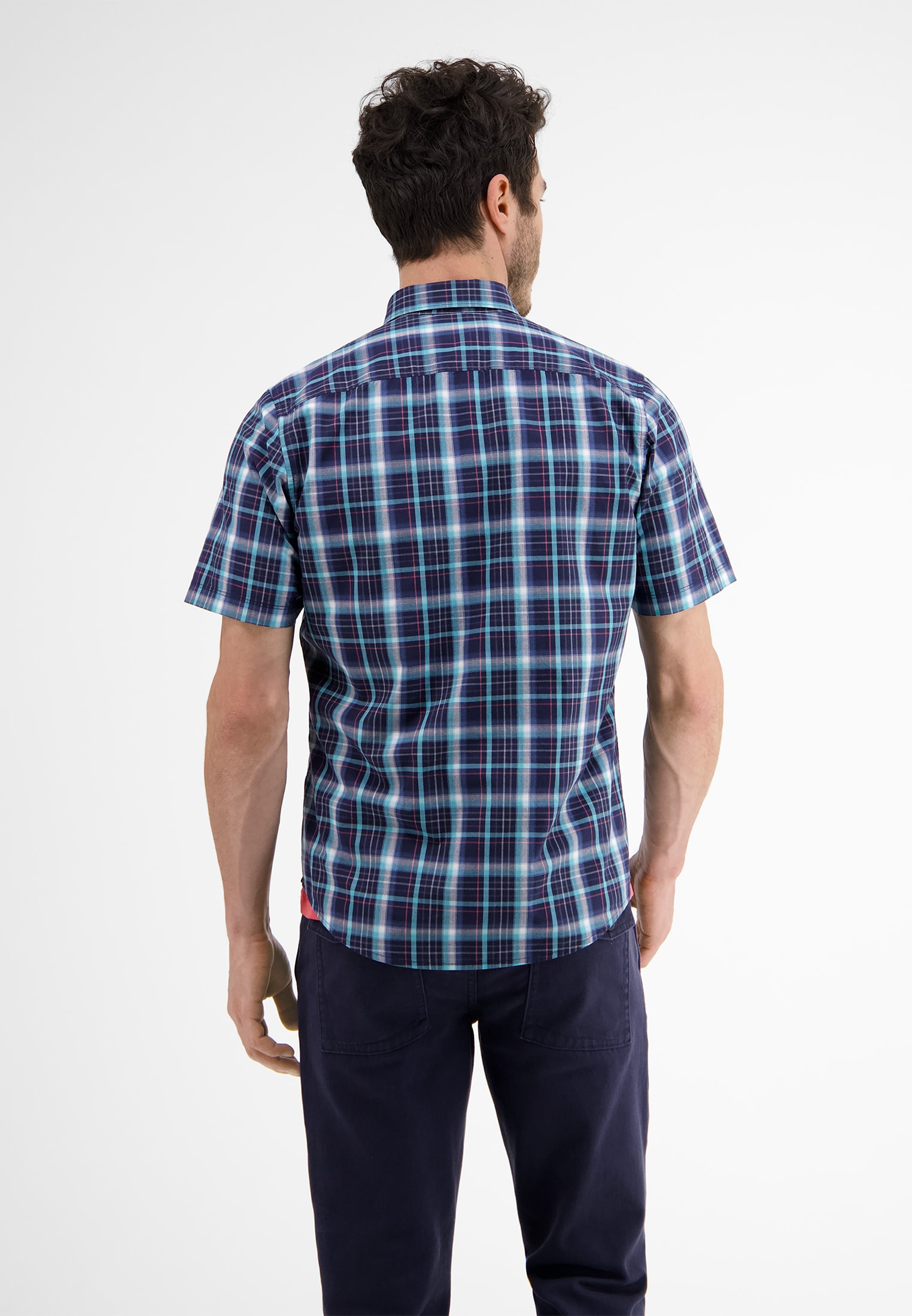 LERROS Chemise à manches courtes »Halbarmhemd *Poplin Check*«
