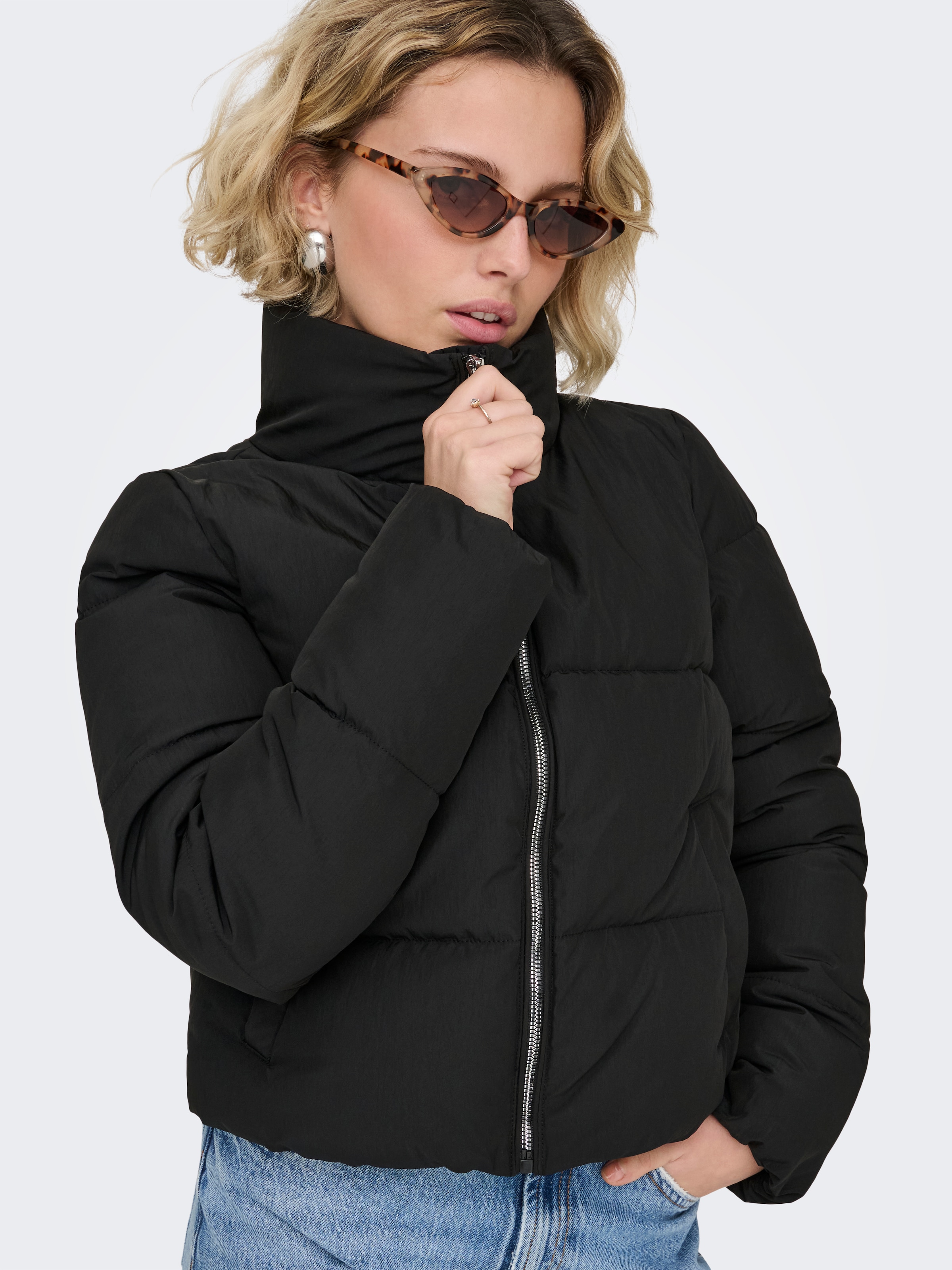 ONLY Steppjacke »ONLCAMILLA V-NECK L/S PULLOVER KNT NOOS«