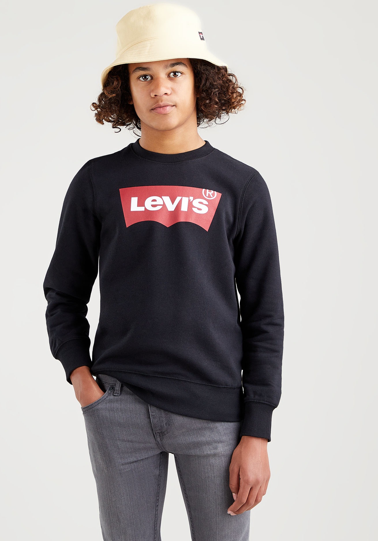 Levi's® Kids Sweatshirt »LVB LVB FRENCH TERRY BATWING«, mit grossem Logo
