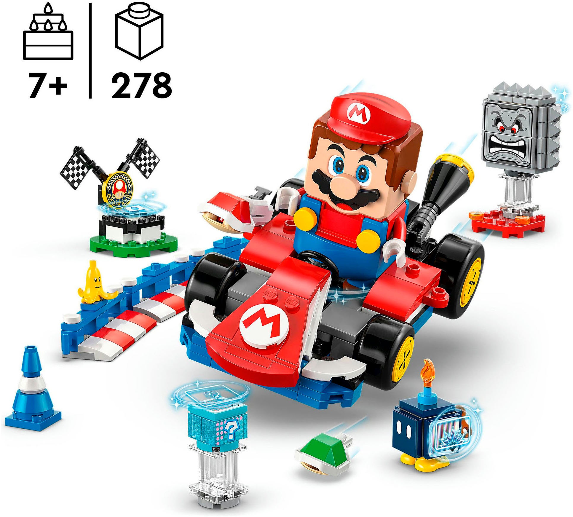 LEGO® Pions de construction »Mario Kart – Interaktiver LEGO Mario & Standard-Kart (72043)« LEGO Super Mario; Made in Europe