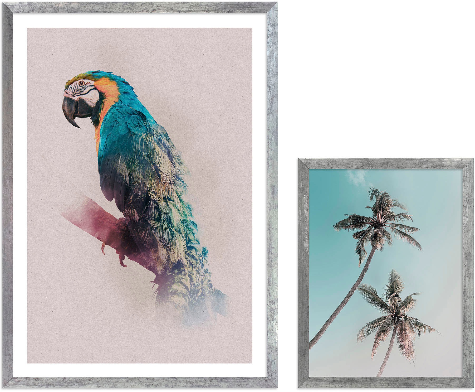 Image of Komar Bild mit Rahmen »Tropicalflair«, (2 St.), Hochwertigen Echtholzrahmen. FSC zertifiziert, was eine nachhaltige Forstwirtschaft garantiert. bei Ackermann Versand Schweiz