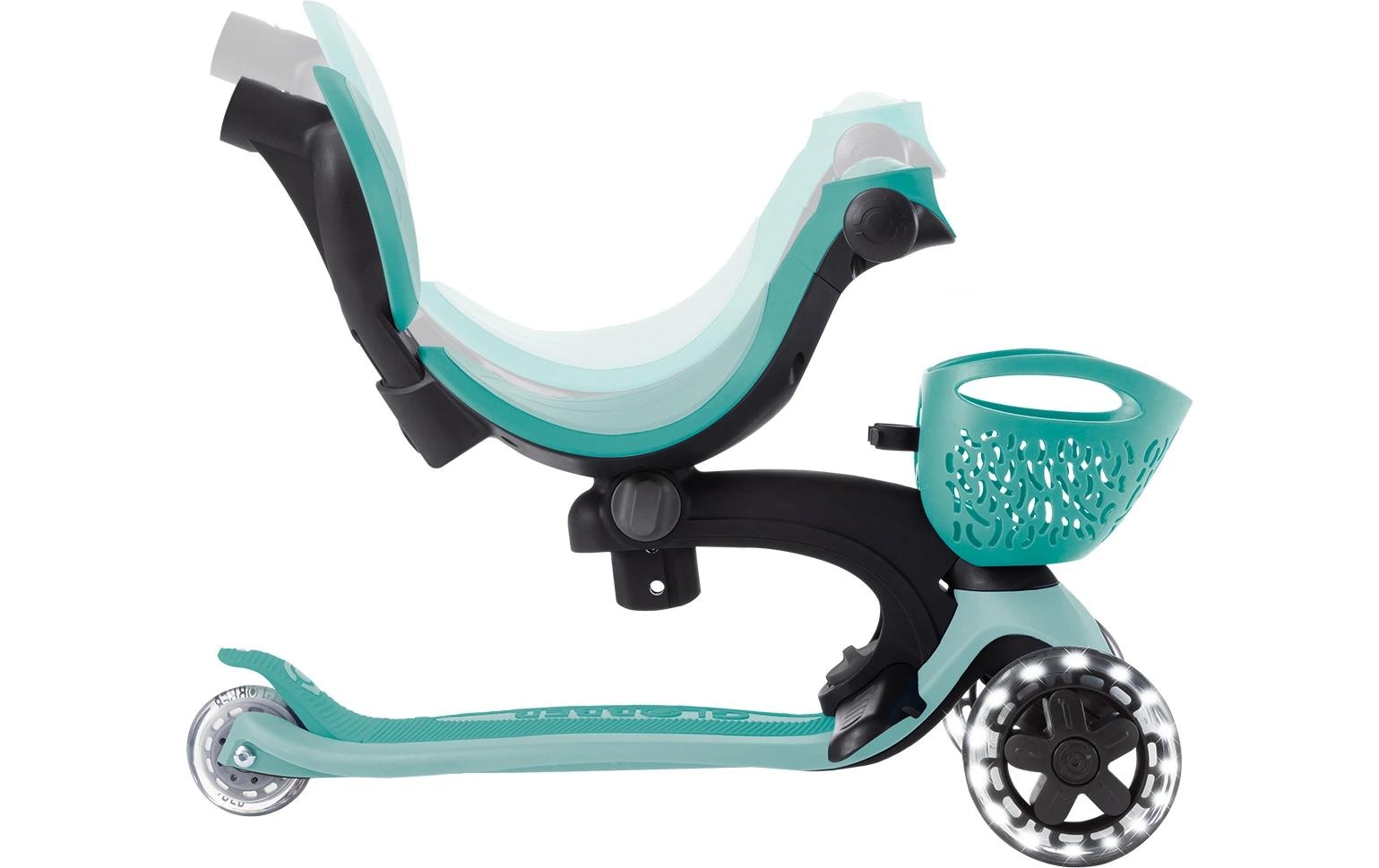 Globber Scooter »GO-UP BABY 360 LIGHTS, mit Leuchtrollen und Leuchtmodul« vélo à siège, draisienne et trottinette en un seul