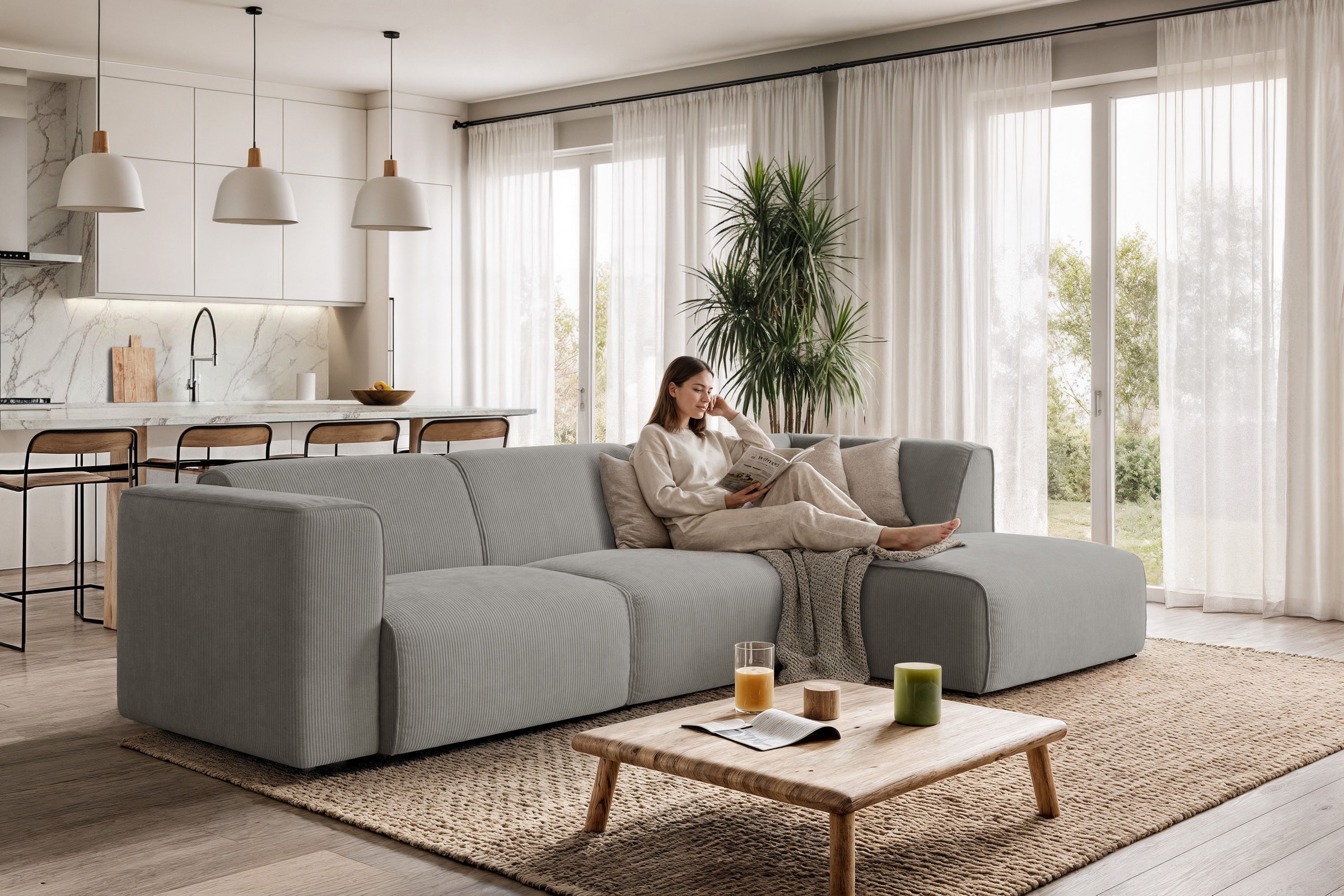 Image of GOODproduct Ecksofa "Merid L-Form, B: 295 cm - OTTO. Verlässliche Qualität." jederzeit durch Module erweiterbar