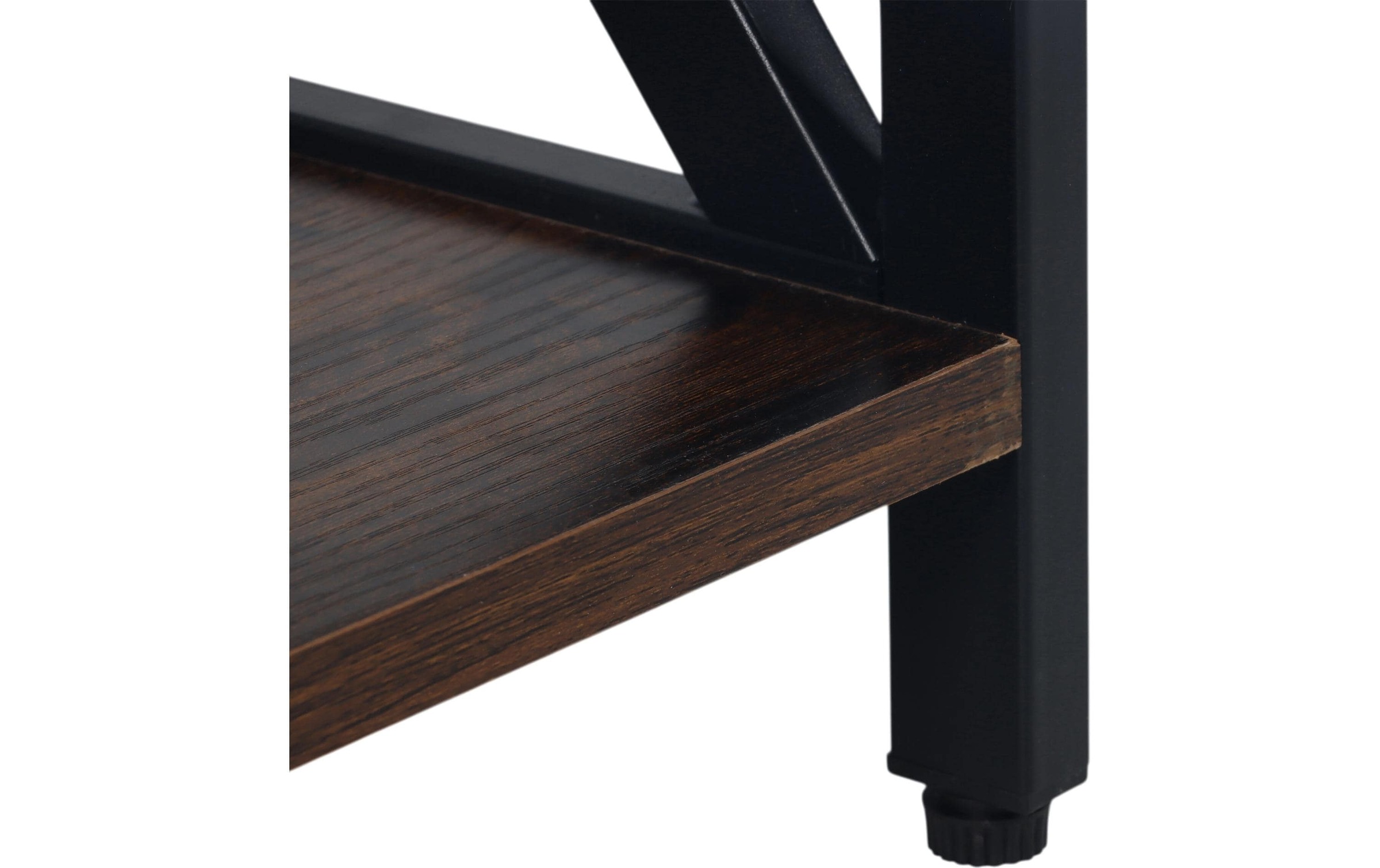 relaxdays Konsolentisch »80 x 100 x 30 cm« Schmale Flurkonsole mit Schublade und 3 Ablagen