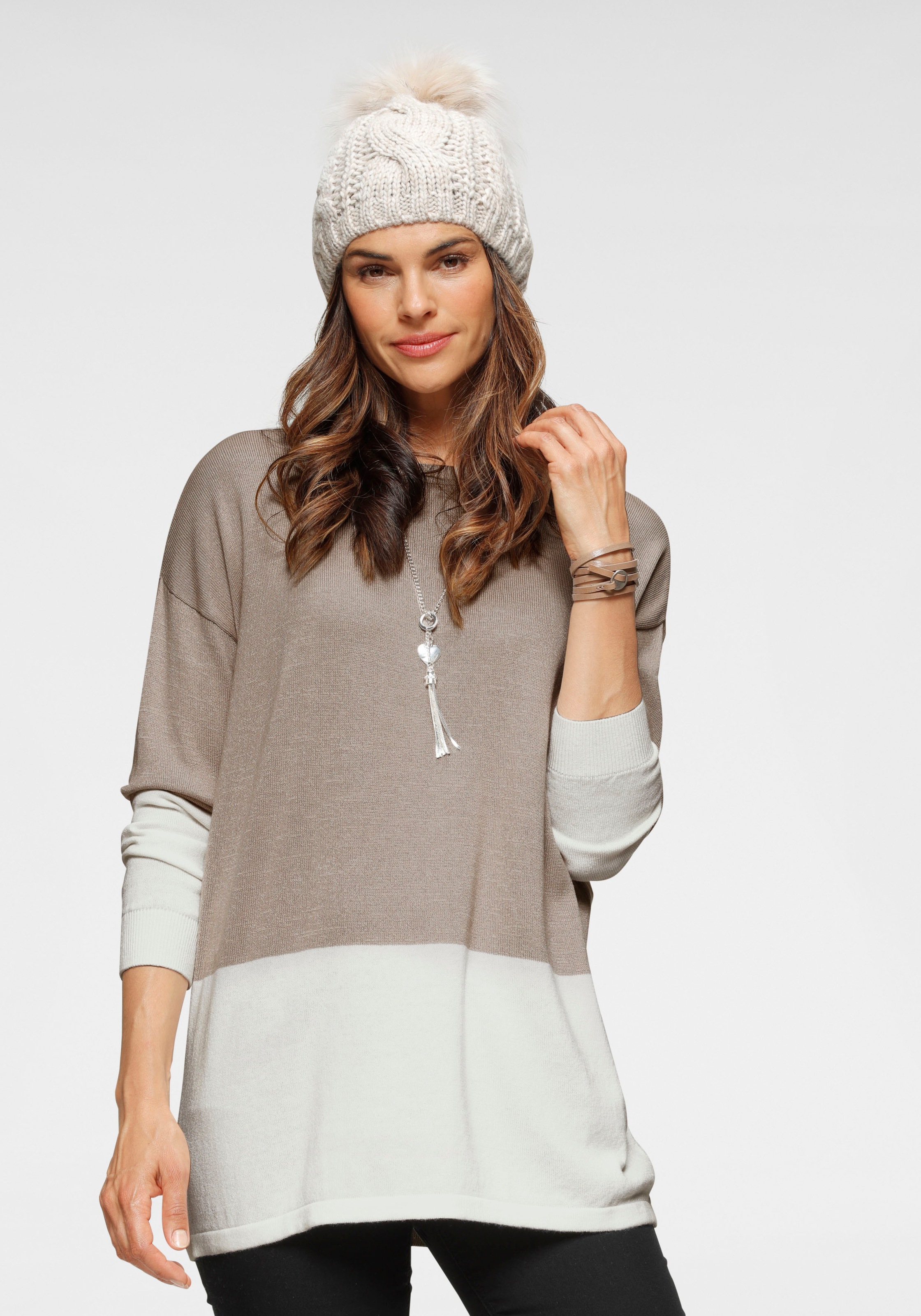 Image of Boysen's Longpullover, mit color blocking bei Ackermann Versand Schweiz