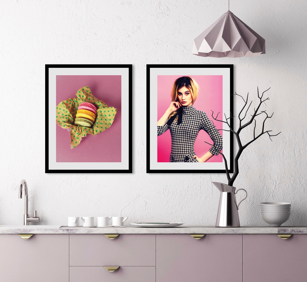 Image of queence Bild "Matilda" Art Bilder von Frauen Fashion Frau Kunst Magazincover Mode 1 Stk. tlg. HD Premium Poster-Druck inkl. Holzrahmen