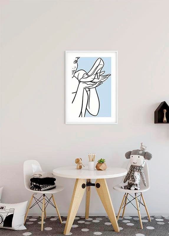 Komar Bild »Cinderella Glass Shoe«, Disney, (1 St.), Wandbild zur Dekoration im Kinderzimmer - ohne Rahmen