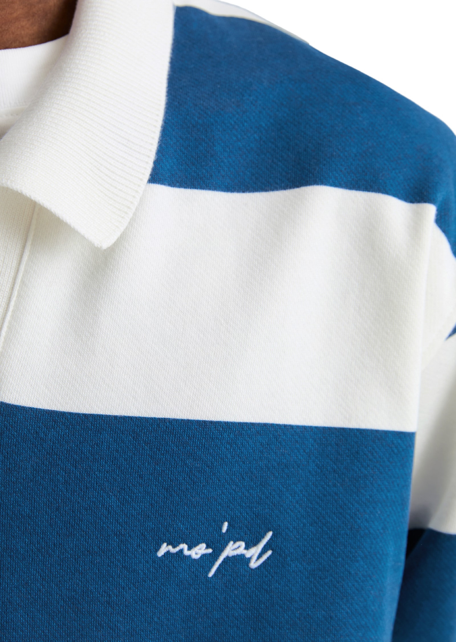 Marc O'Polo DENIM Sweatshirt »mit Polokragen«, relaxed fit mit gedrucktem Streifenmuster
