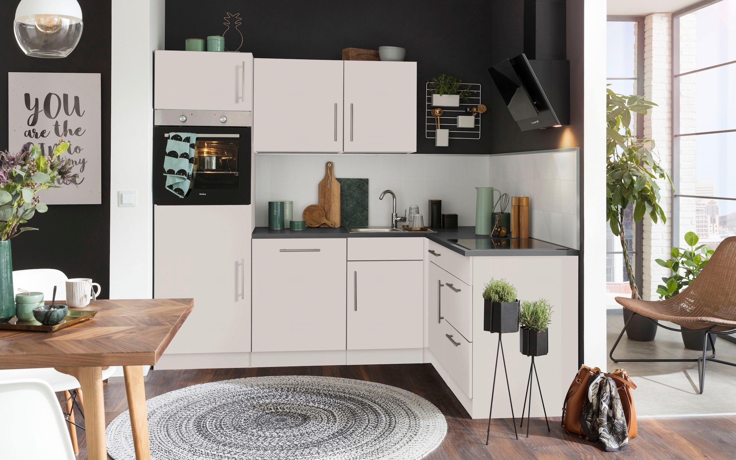 ♕ wiho Küchen E-Geräten, Winkelküche »Cali«, auf Stellbreite versandkostenfrei 170 x 230 cm mit