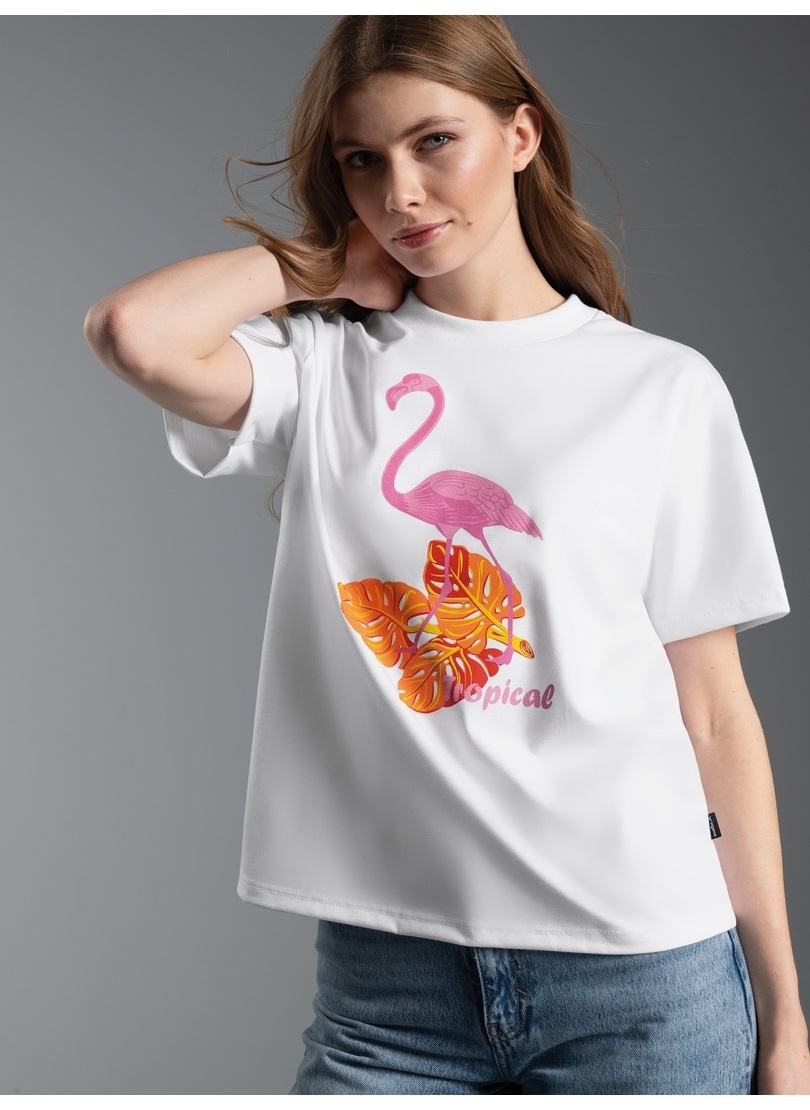 Image of Trigema T-Shirt "TRIGEMA T Shirt mit "Tropical" Print" 1