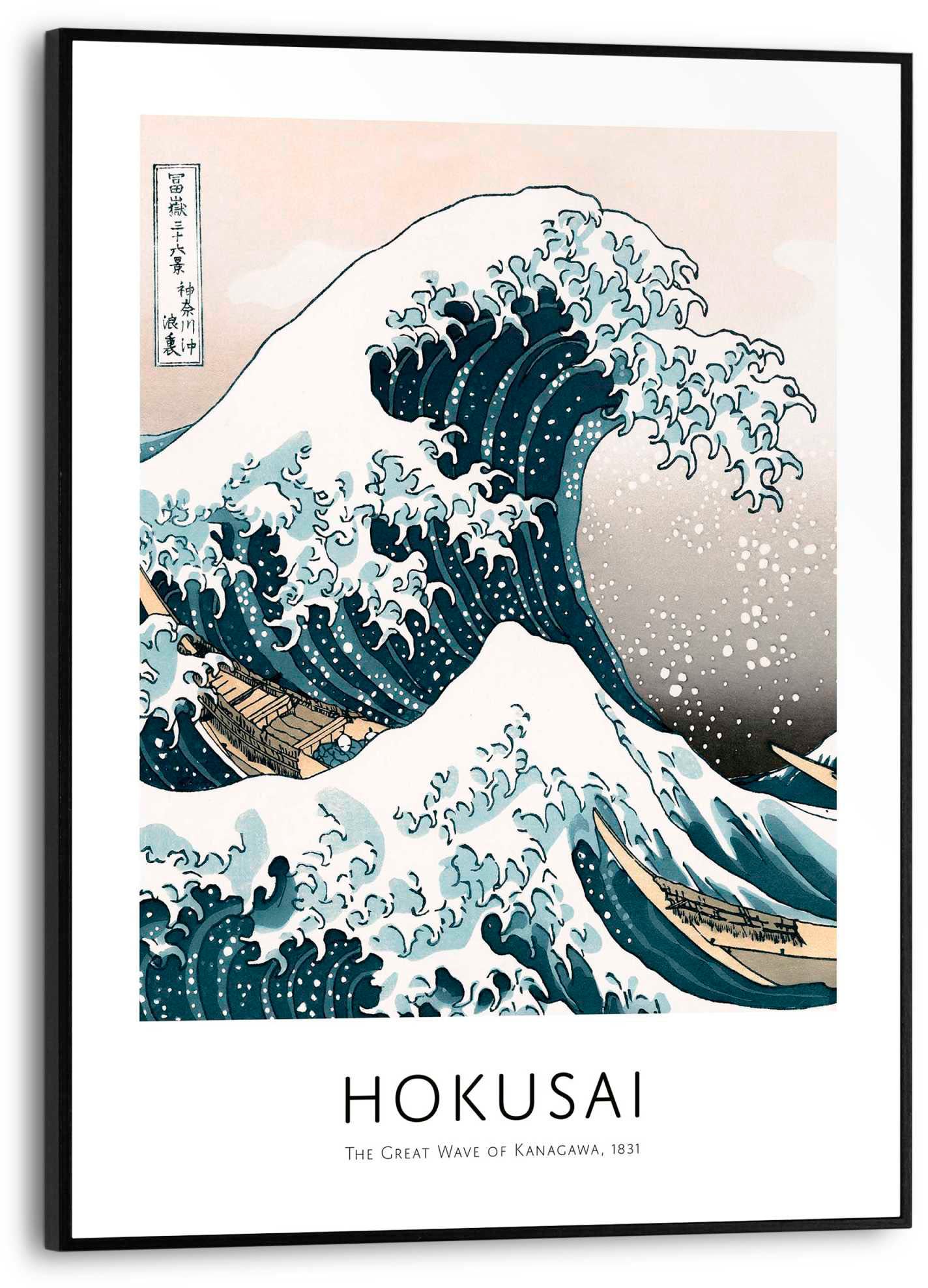 Image of Reinders Bild mit Rahmen "Die grosse Welle - Hokusai"