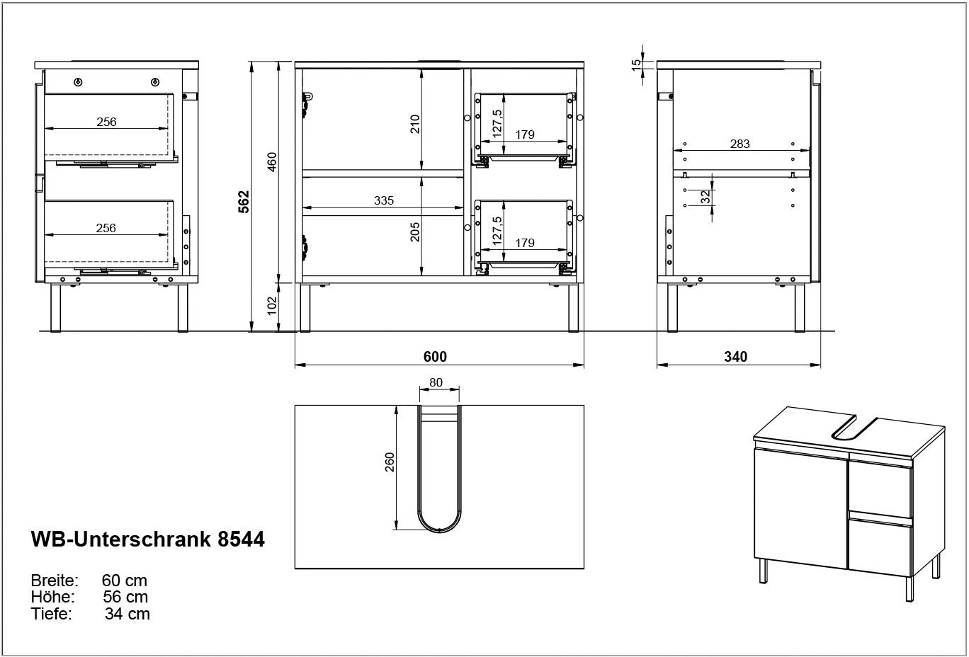 GERMANIA Badmöbel-Set »Scantic« 2 Stk. tlg.