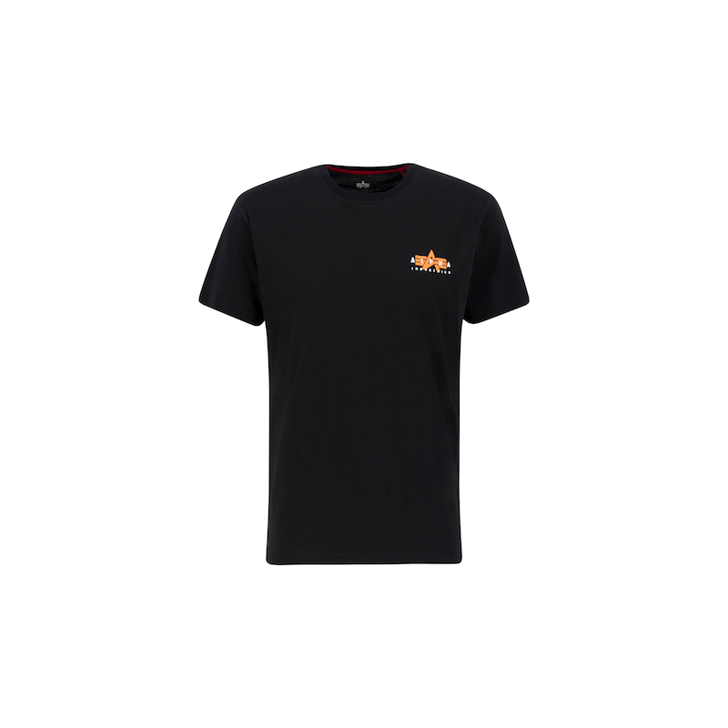 Alpha Industries , T-Shirt »Puff Print Logo Backprint T-Shirt« , schwarz , XS , Single Jersey Stoff