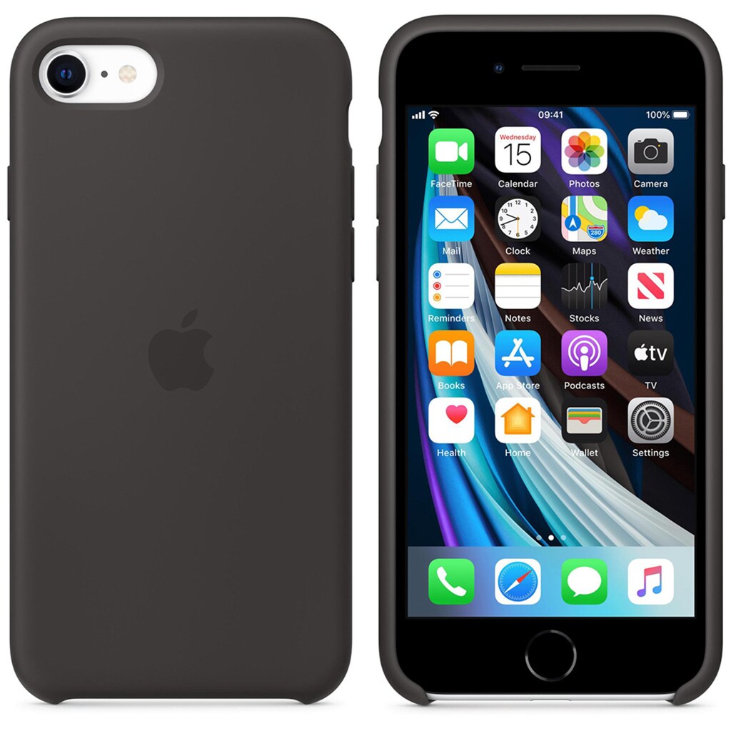 Apple Smartphone-Hülle »Apple iPhone SE 2020 Silicone Case Black«, iPhone SE (2. Gen)